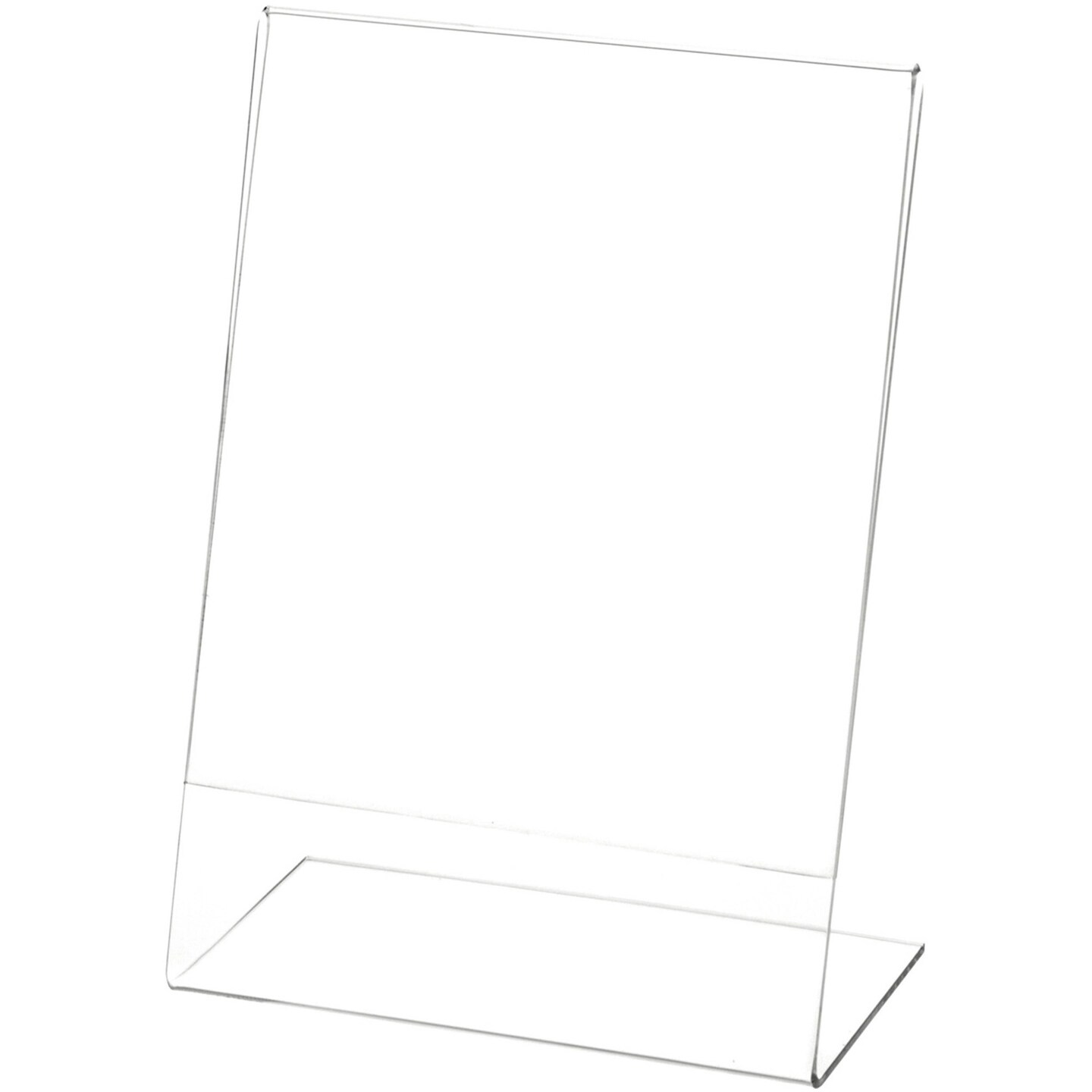 Plymor Clear Acrylic Sign Display / Literature Holder (Angled), 5" W x 7" H
