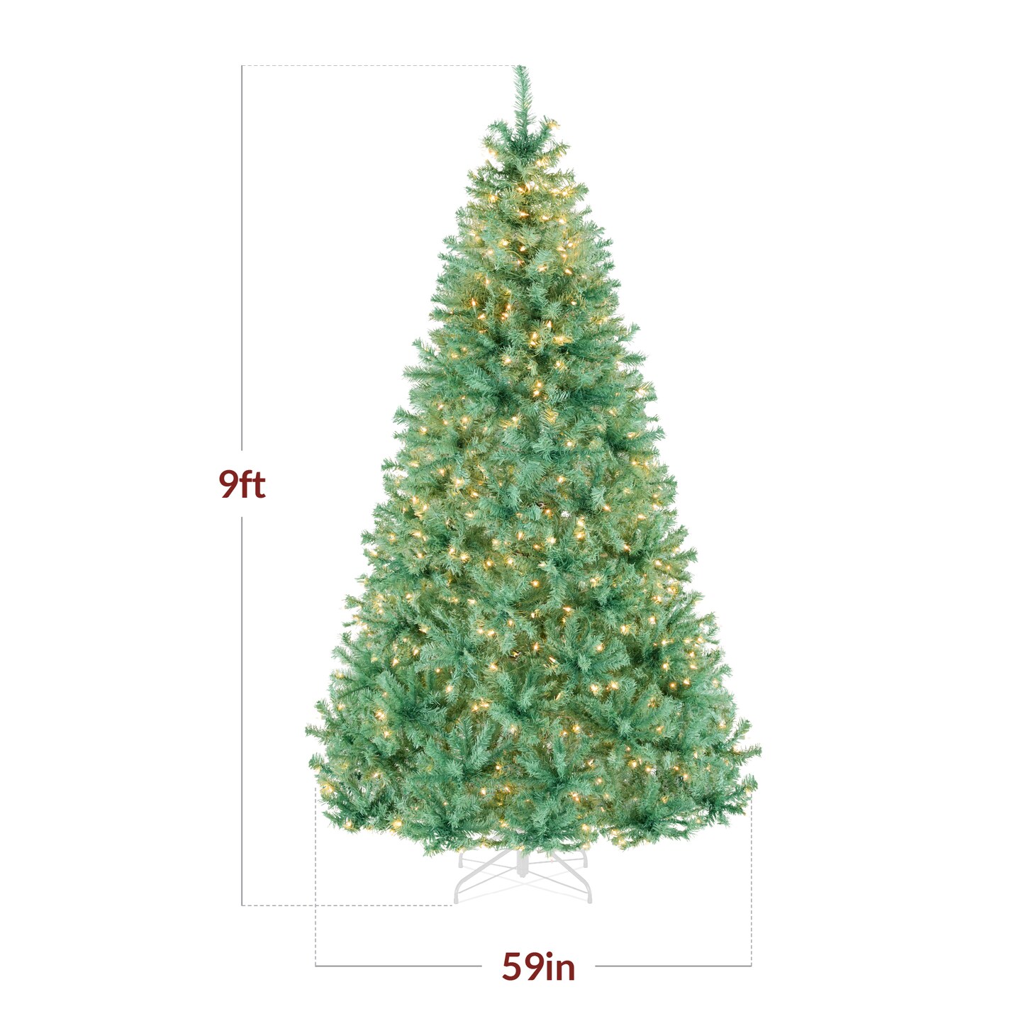 Best Choice Products Pre-Lit Sage Green Christmas Tree, Artificial Full Holiday Decoration w/ Incandescent Lights