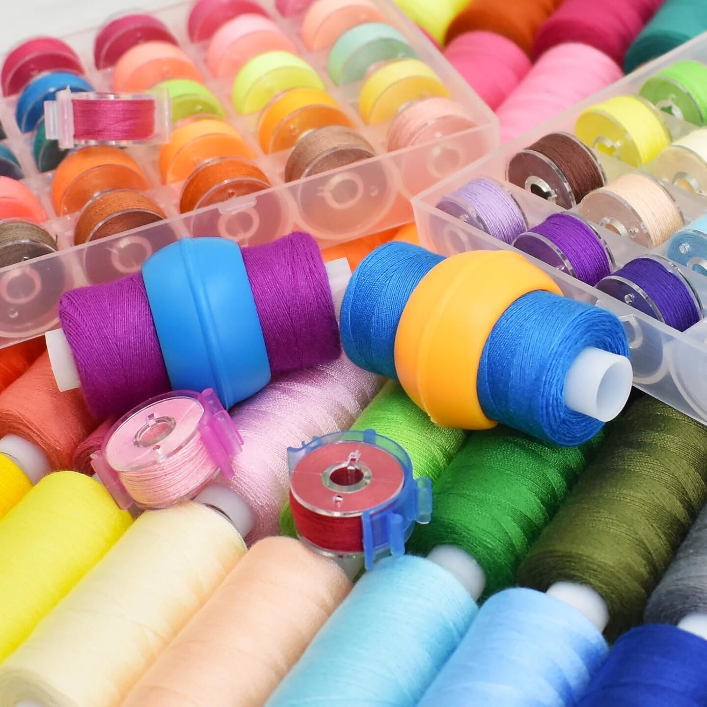 100pcs Bobbin Threads Kits, 400yard Per Polyester Thread Spool Set