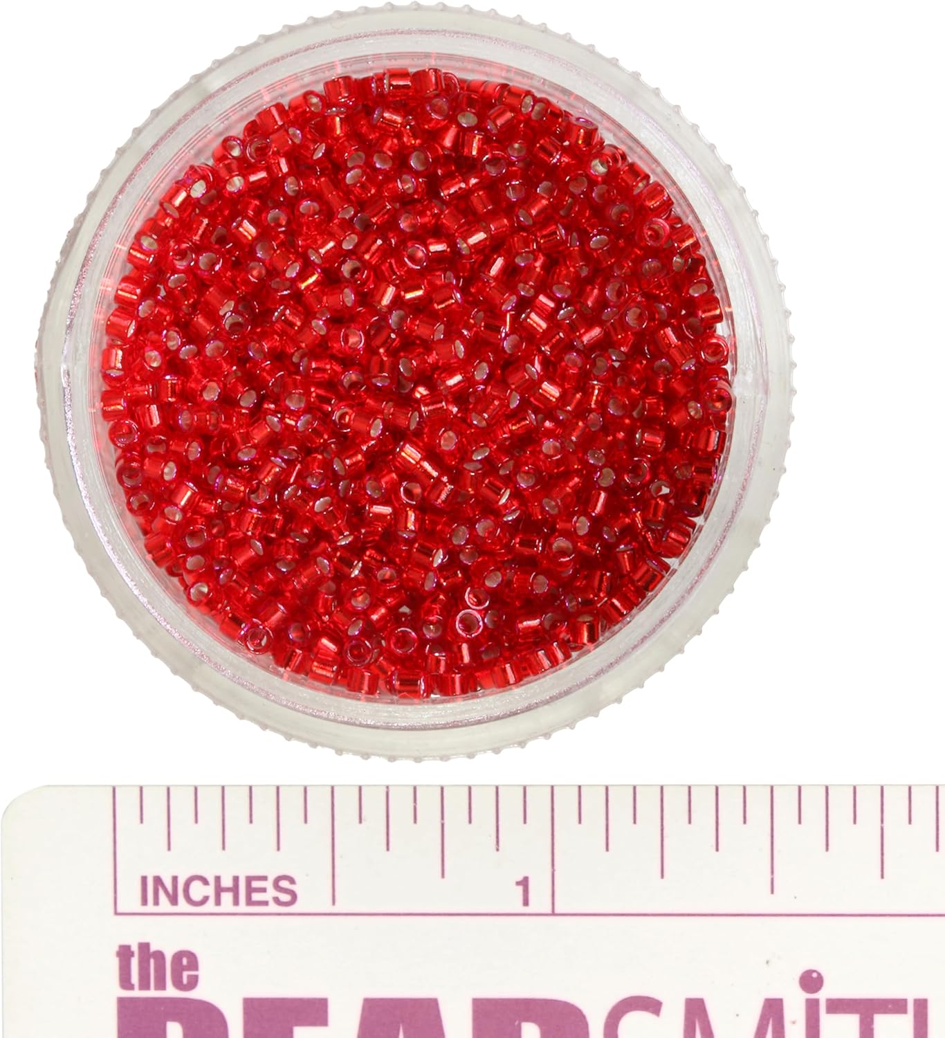Miyuki Delica Beads, Silver Lined Red