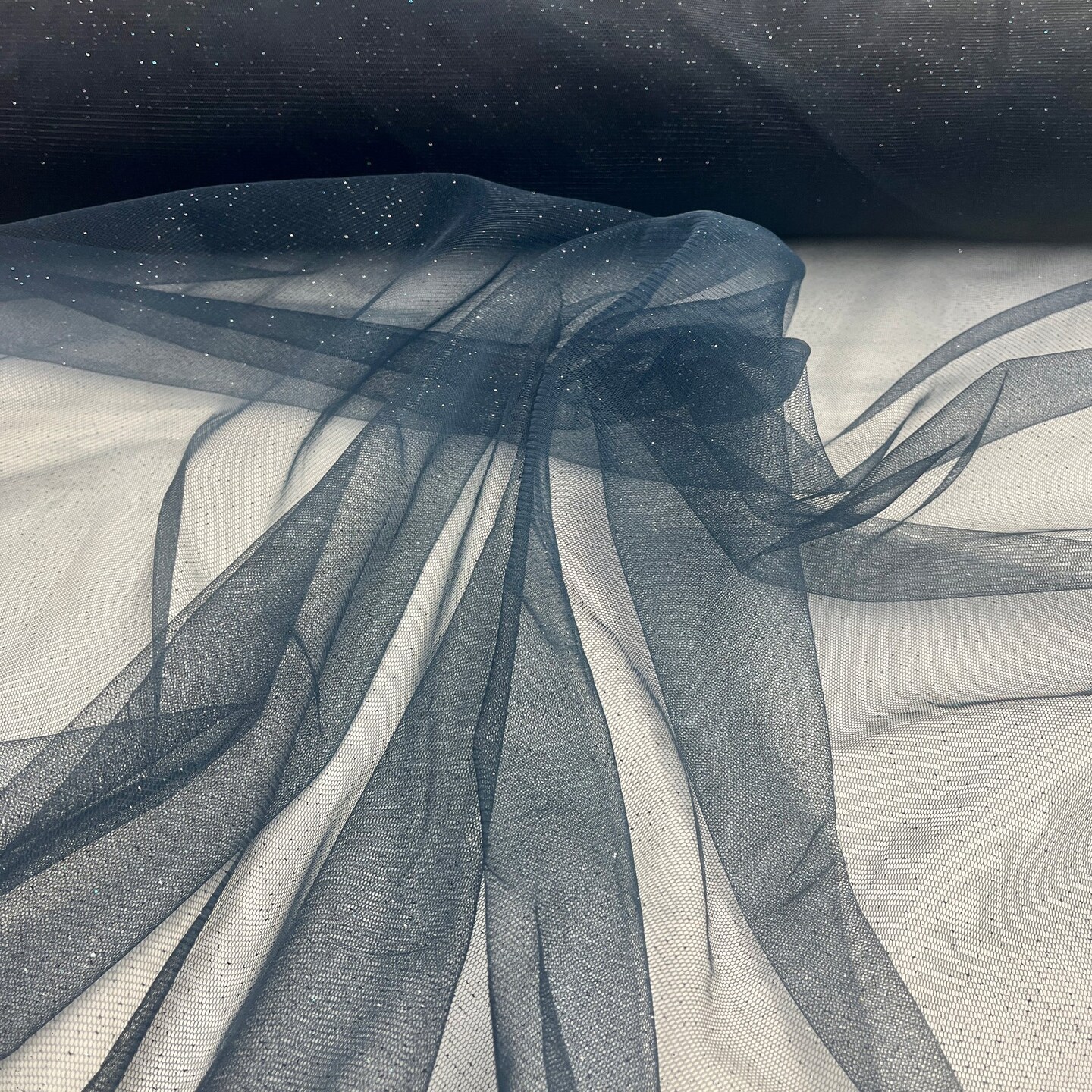 1 Yard Glitter Mesh Fabric 60" Width, 100% Polyester Sheer Sparkle for Dresses & Decor