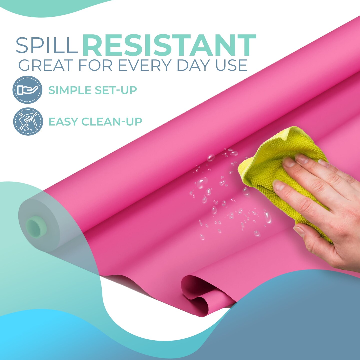 Exquisite Plastic Table Cover Roll – 40" x 100' Disposable Tablecloth Roll – Premium Thick 0.5 MIL Plastic Banquet Roll – Party Table Cover Roll for Events & Catering