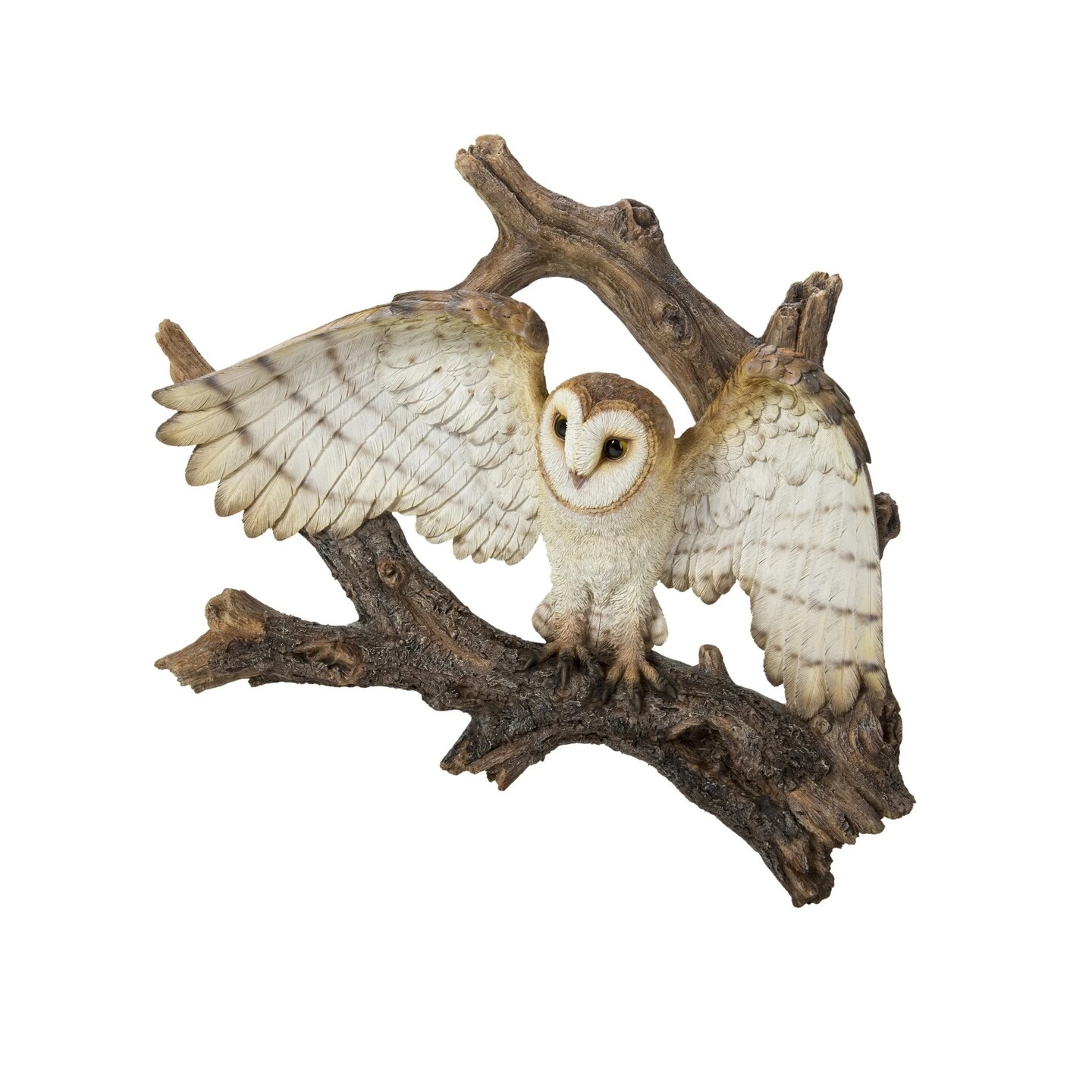 Hi-Line Gifts 21.25&#x22; Flying Barn Owl Outdoor Wall Hanging Garden Statue