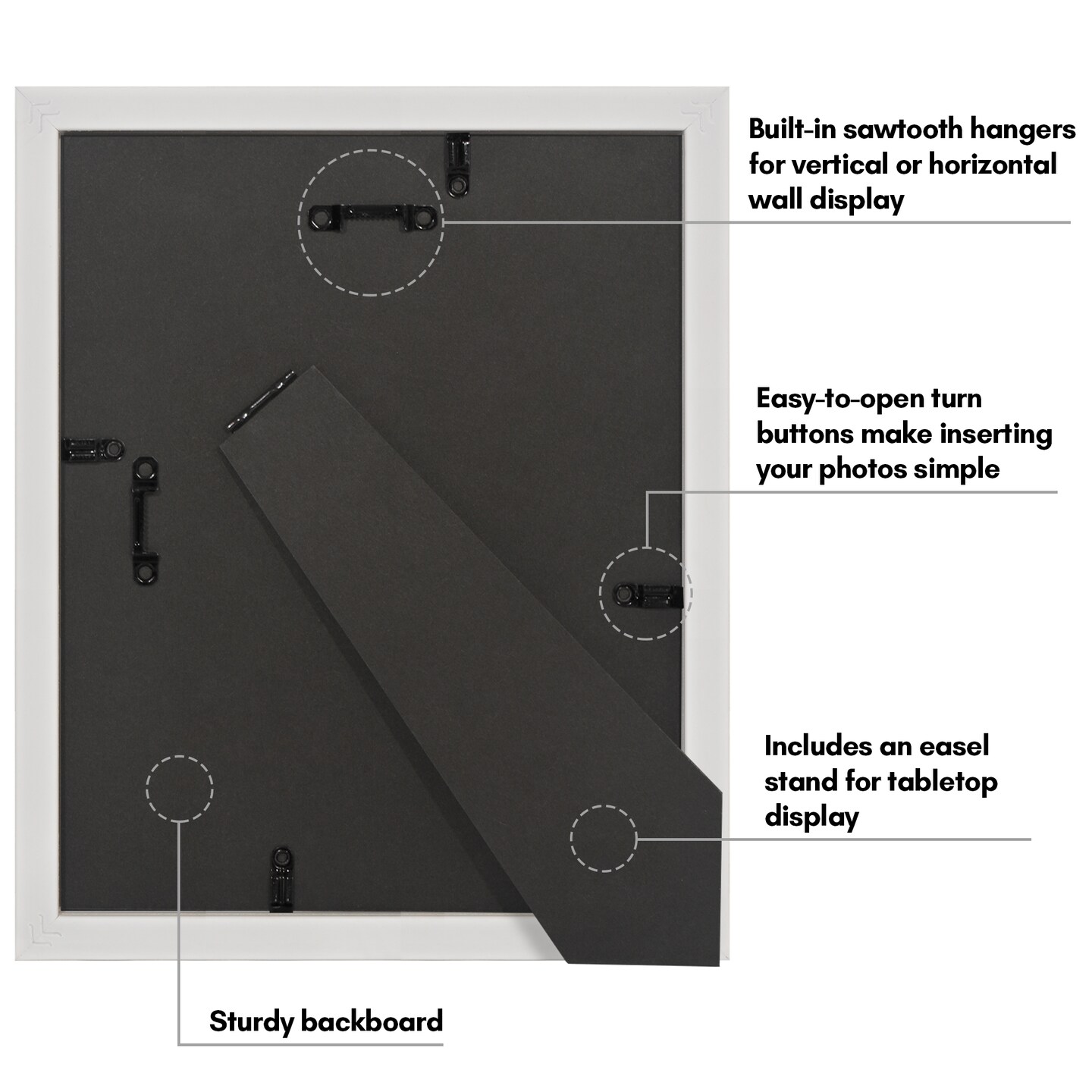 Americanflat Vintage Frames - Picture Frame with Beaded Accents - Use with Included Mat - Distressed Finish