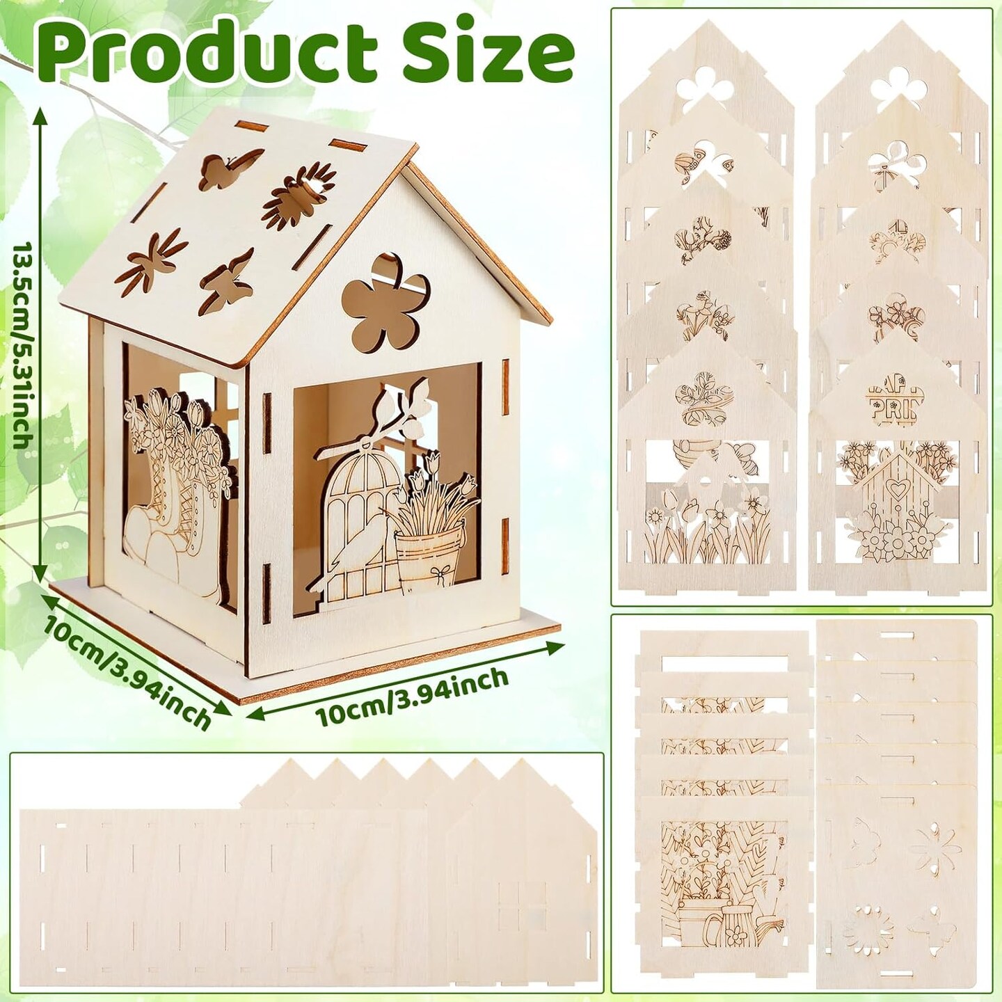 12 Sets Spring House Craft Kit to Paint DIY