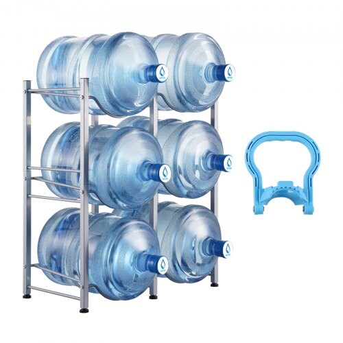 Heavy Duty Gallon Water Jug Holder, Bottle Double Row Storage Rack