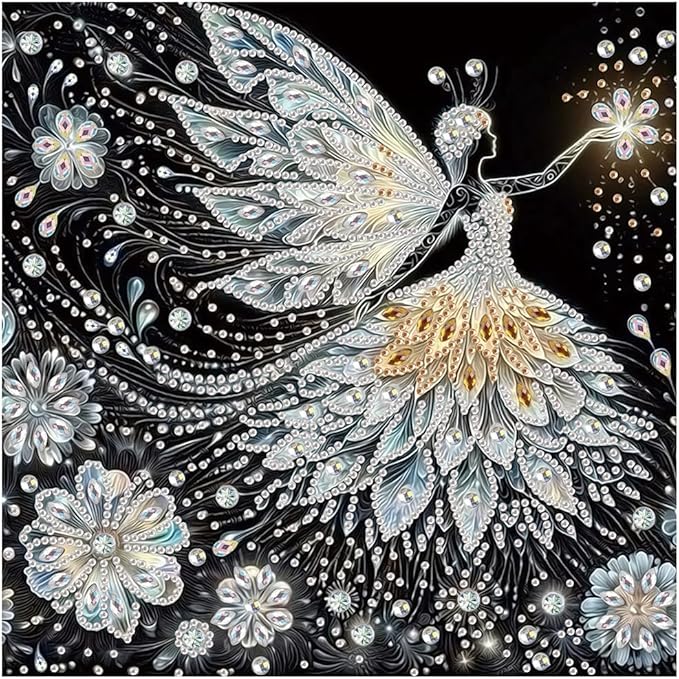 5D Special Shape Diamond Painting Kit for Adults, Women Diamond Art Kits for Beginners, Crystal Rhinestones Craft Art, DIY Home Wall Decor Gift, 12×12 Inches