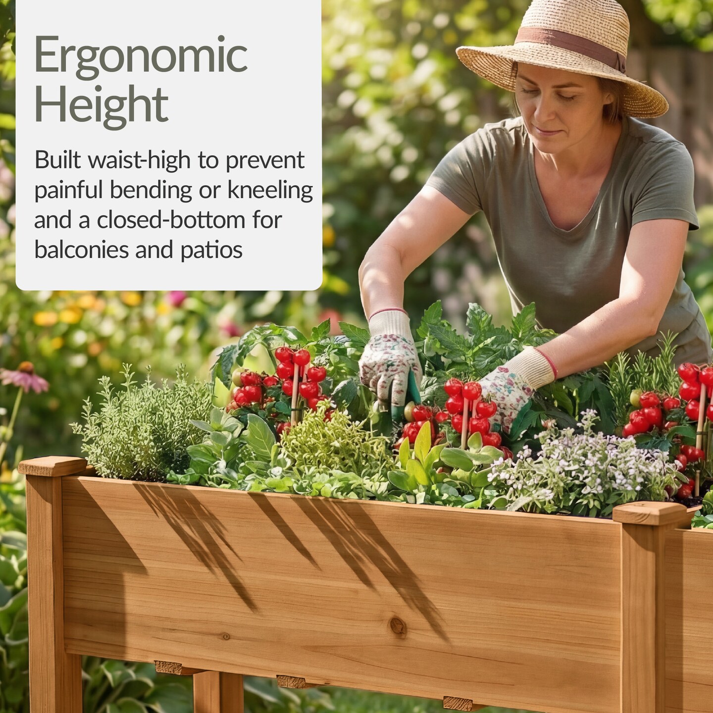 Best Choice Products 72x24x30in Raised Garden Bed, Elevated Wood Planter Box for Patio w/ Divider Panel