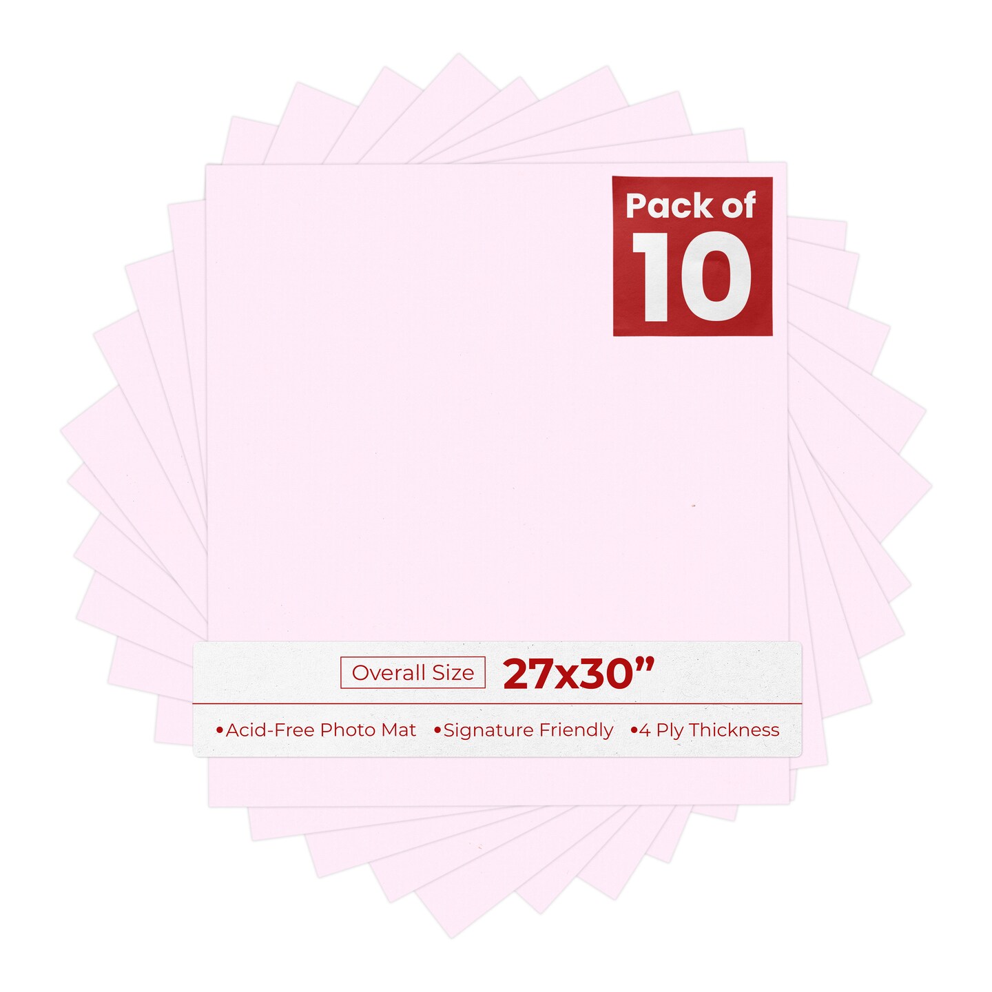 Hollyhock Pink 27x30 Uncut Mat Board - Blank Sheets, No Opening, Color ...