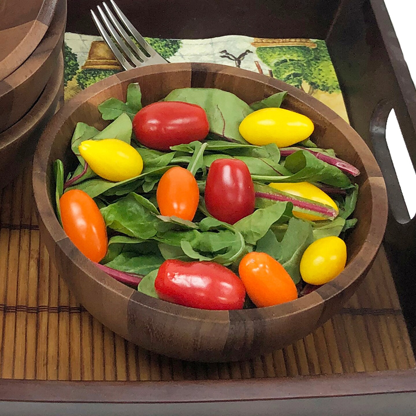 Frieling Acacia Wood Tulip Bowl, Small 2.5-Inch x 6.5-Inch Diameter