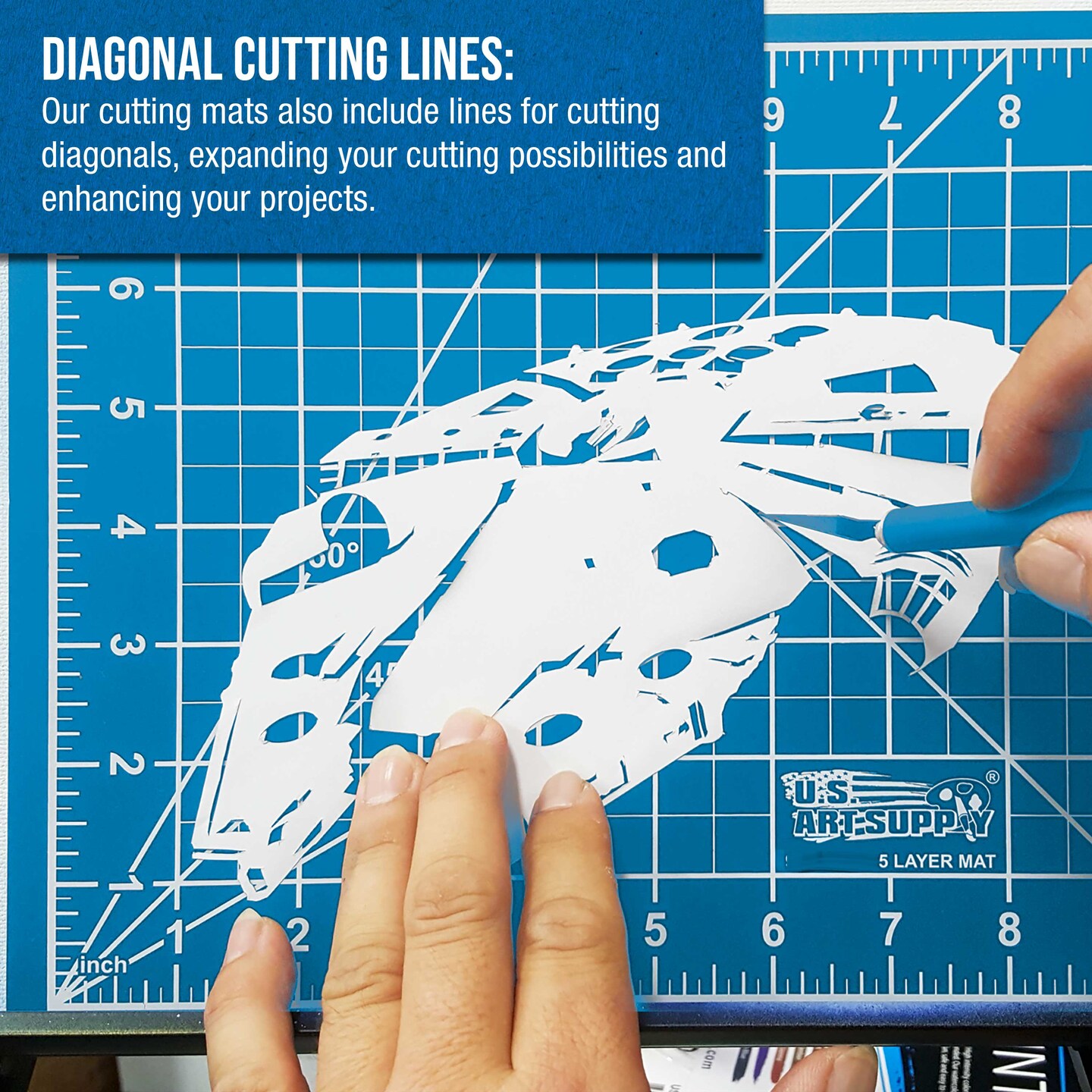 36" x 48" Self-Healing Cutting Mat 5-Ply - Double-Sided Pink/Blue Craft Mat, Non-Slip Cutting Mats for Crafts, Sewing, Quilting, Scrapbooking