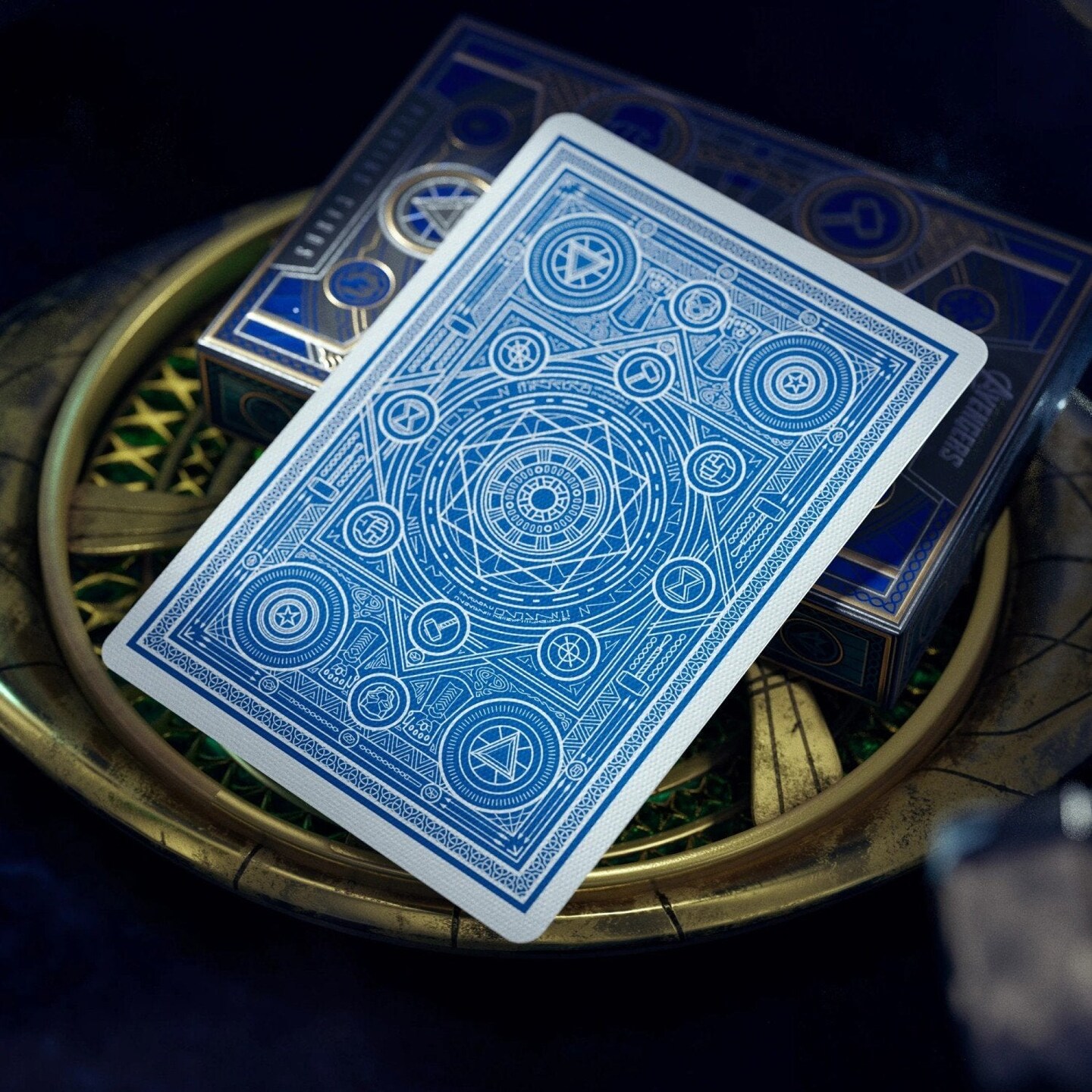 theory11 Avengers Blue Edition Premium Playing Cards - Marvel Studios' The Infinity Saga Deck, Poker Size Standard Index