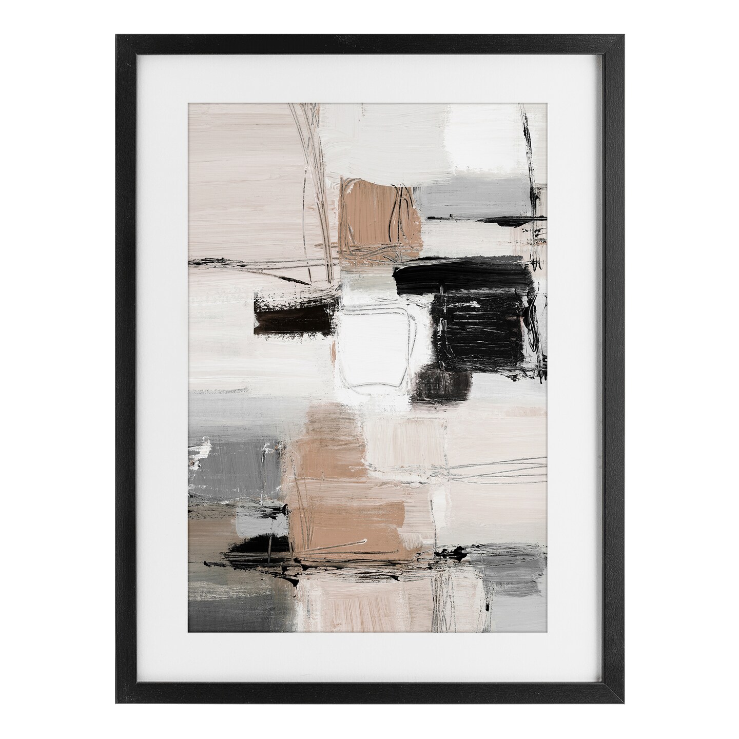 Stupell Industries Contemporary Neutral Variety Framed Print Under Glass, design by Lanie Loreth