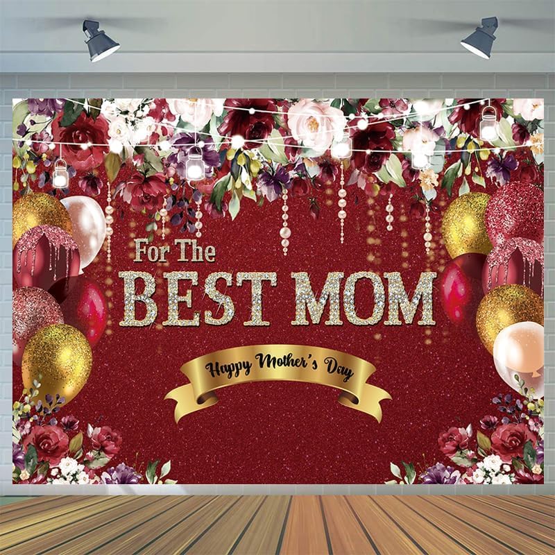 10X8FT Happy Mother&#x27;s Day Backdrop Floral