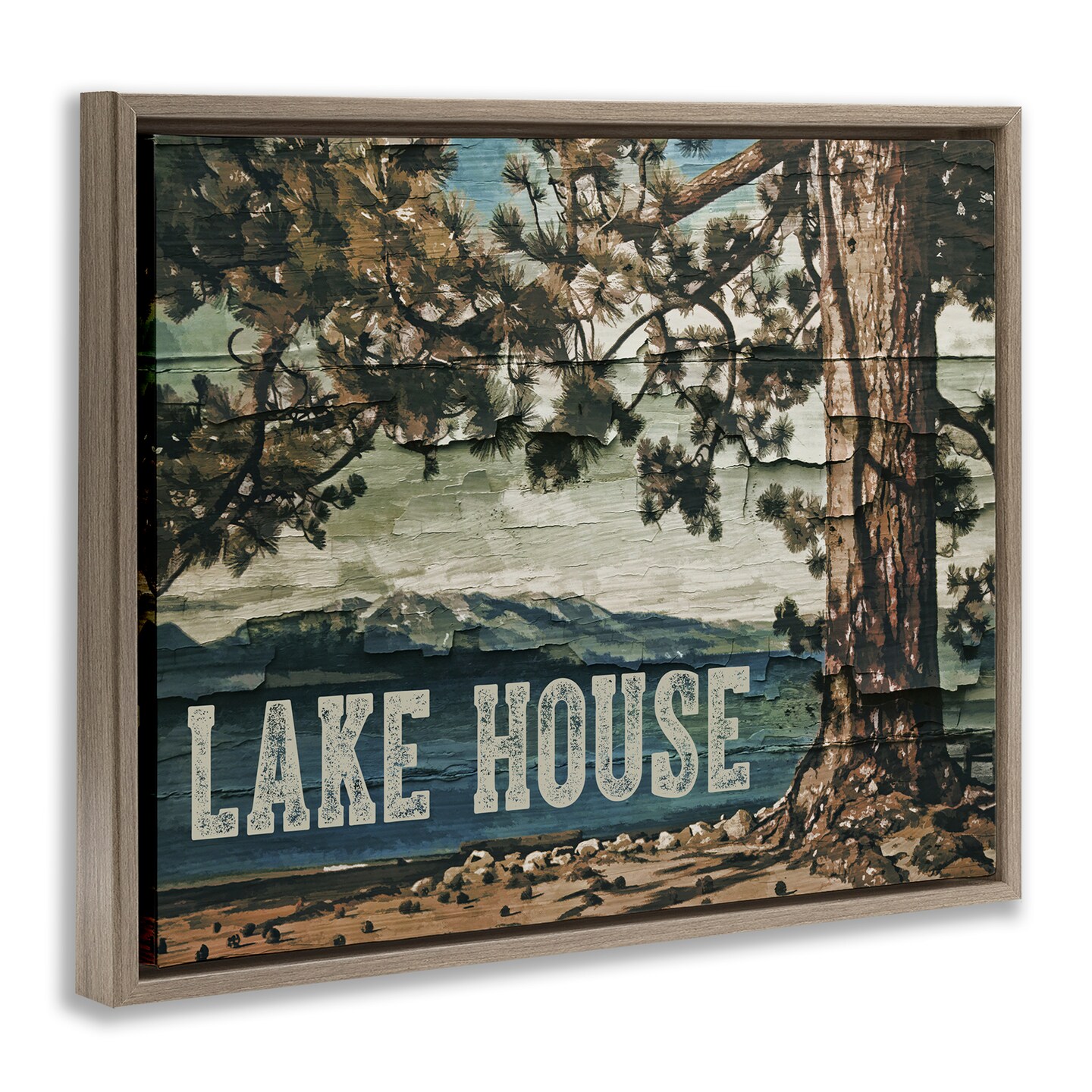 Stupell Industries Rustic Lake House View Floating Frame, design by Sophie 6