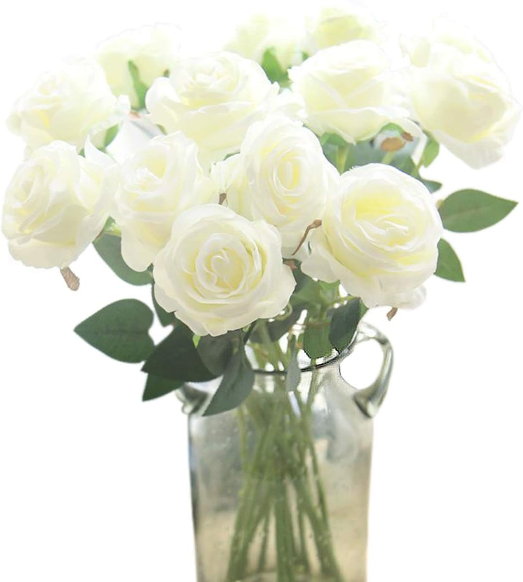 Artificial Silk Flowers Realistic Roses Tabletop
