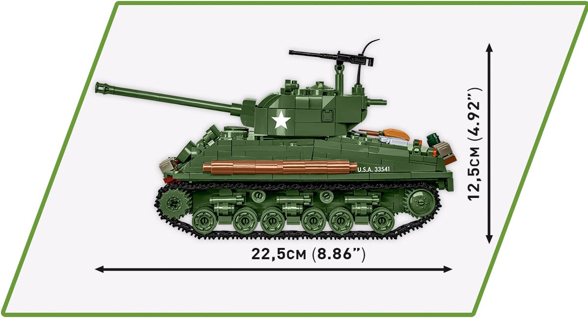 COBI Historical Collection WWII M4A2E8 Sherman &#x22;Easy Eight&#x22; Tank Model