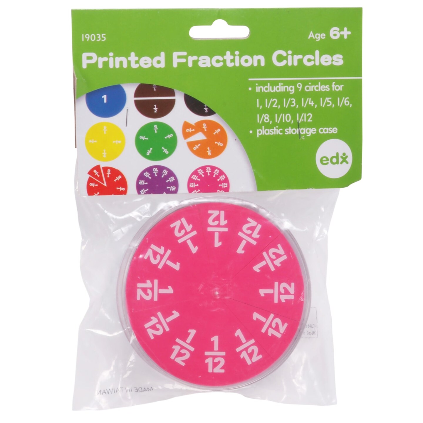 Fraction Circles - Set of 51 - 9 Values &#x26; Colors