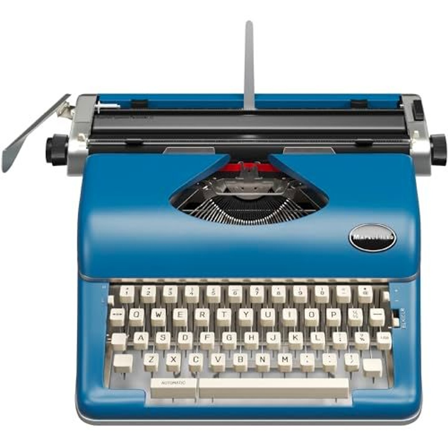 Maplefield Manual Typewriter - Real Vintage Typewriter - Cute Desk Decor for Home and Office - Easy Setup, Great Gift for Writers and Authors - Great Christmas Gifts for Writers and Authors (Blue)