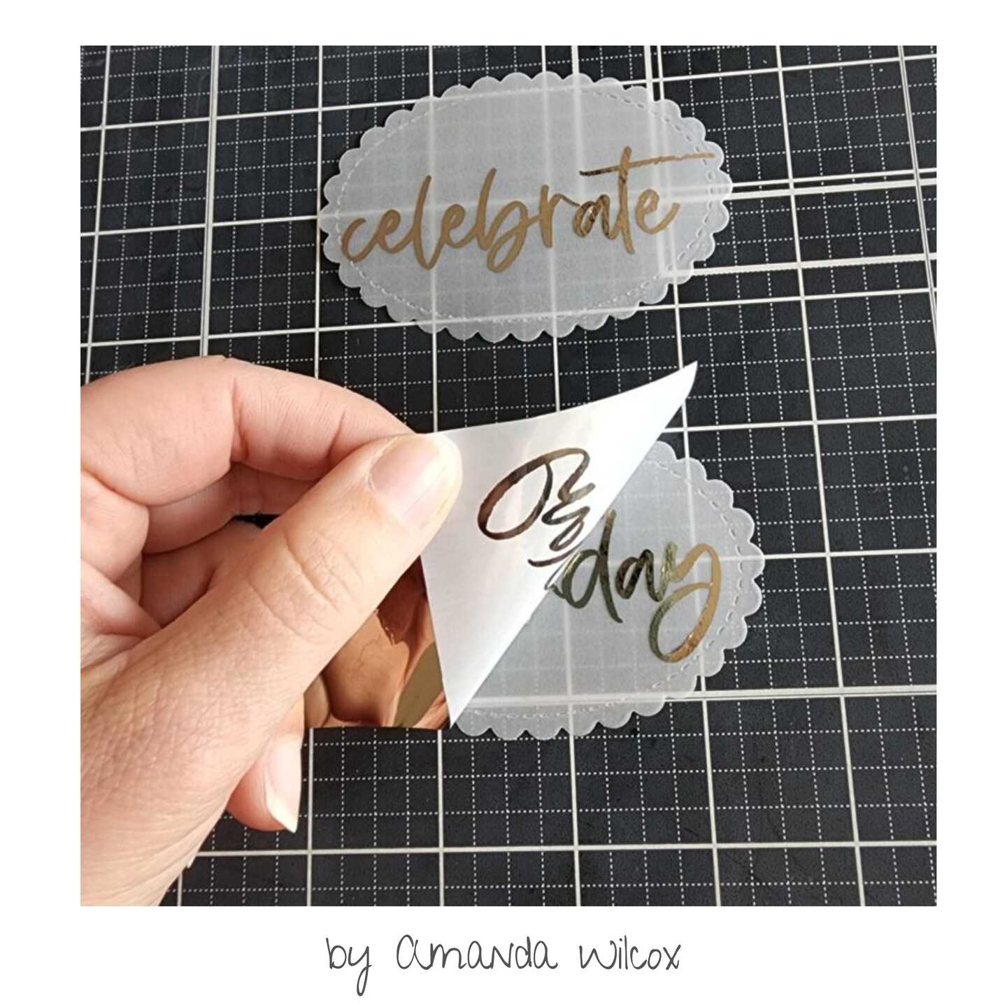 Deco Foil Adhesive Transfer Sheets by Unity 5.9" x 5.9"-Let's Celebrate