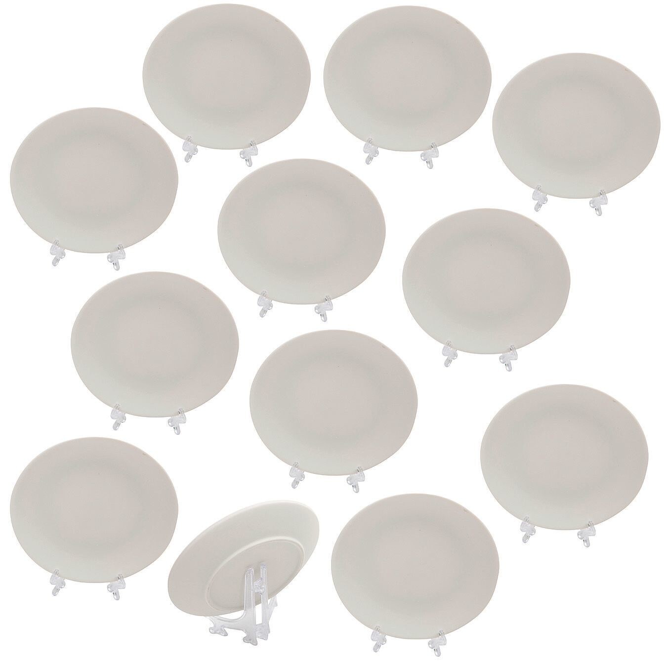 Color-Me&#x2122; Bisque Plate with Easel (Pack of 12)