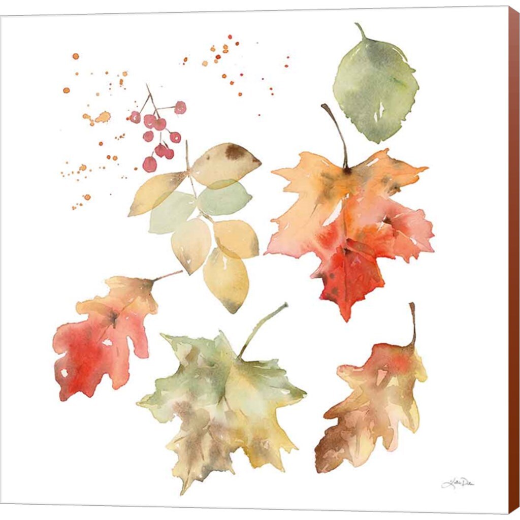 Falling Leaves II by Katrina Pete 24&#x22; x 24&#x22; Canvas Wall Art