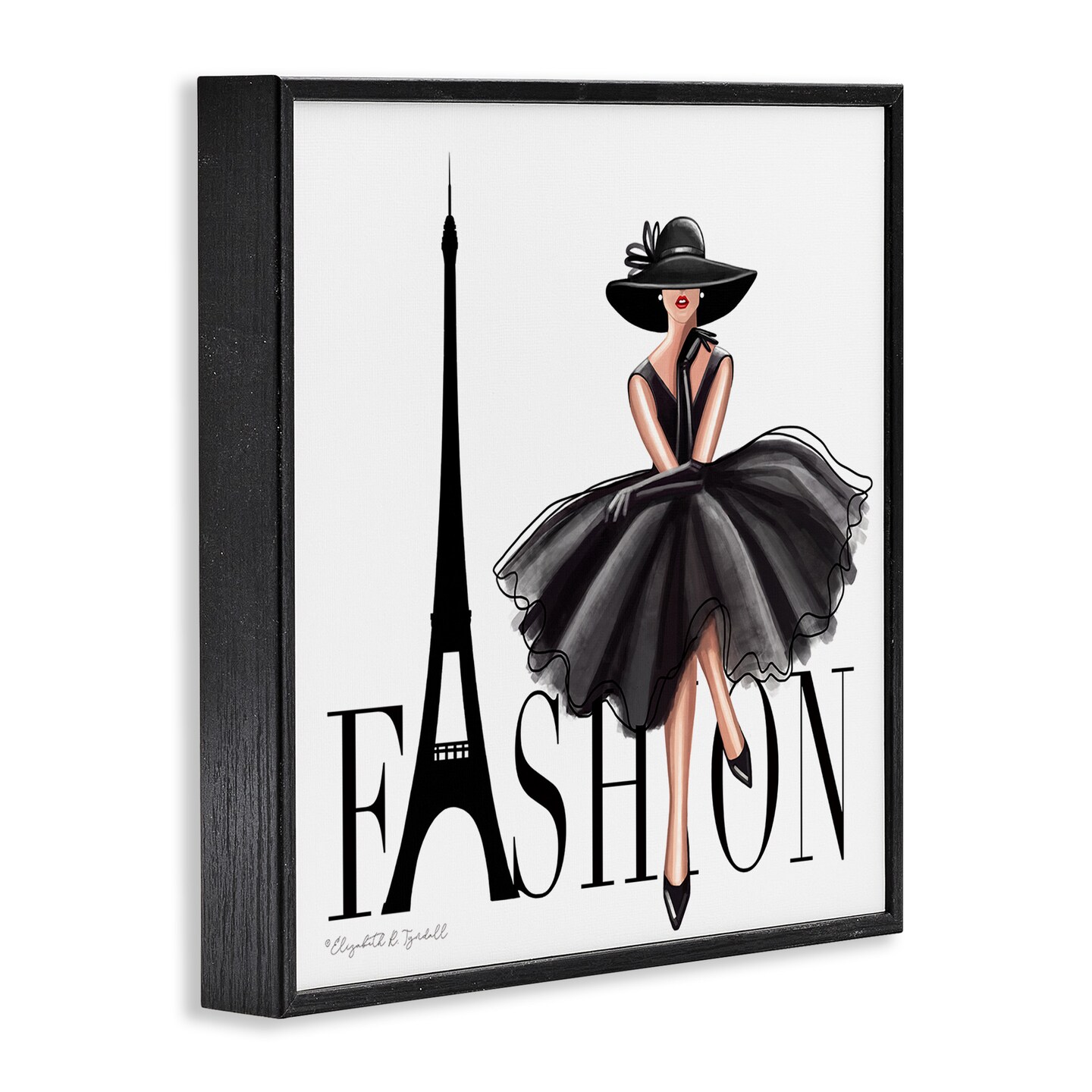 Stupell Industries Parisian Fashion Illustration Framed Giclee Art