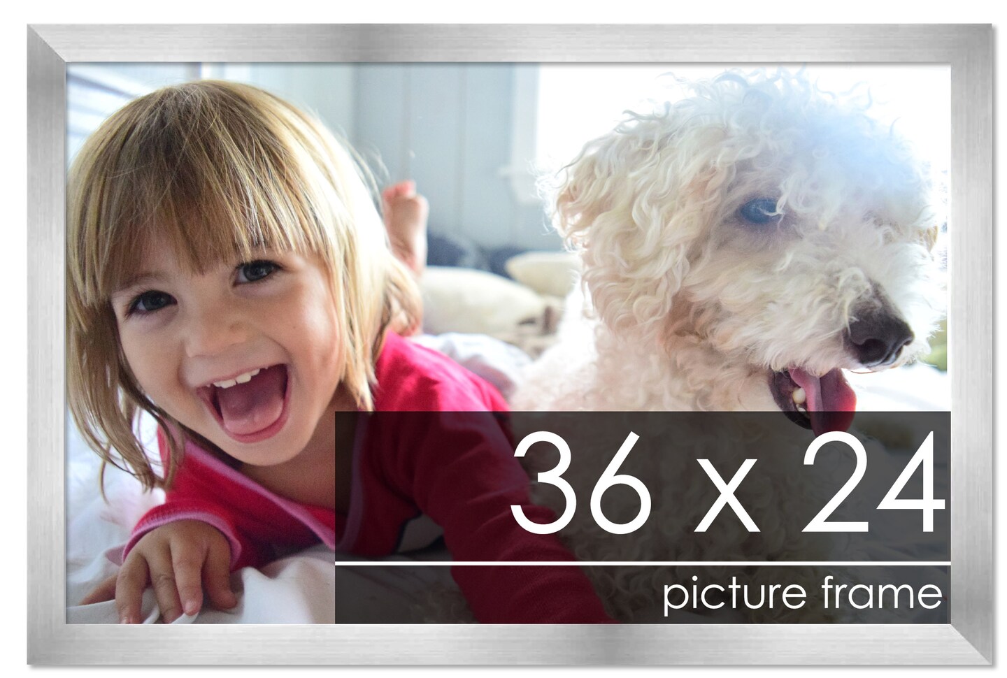 36x24 Solid Wood Picture Frame with UV-Resistant Acrylic & Acid-Free Backing, Available in 6 Finishes: Matte Black, Matte White, Metallic Bronze, Silver, Natural Wood Grain & Mahogany