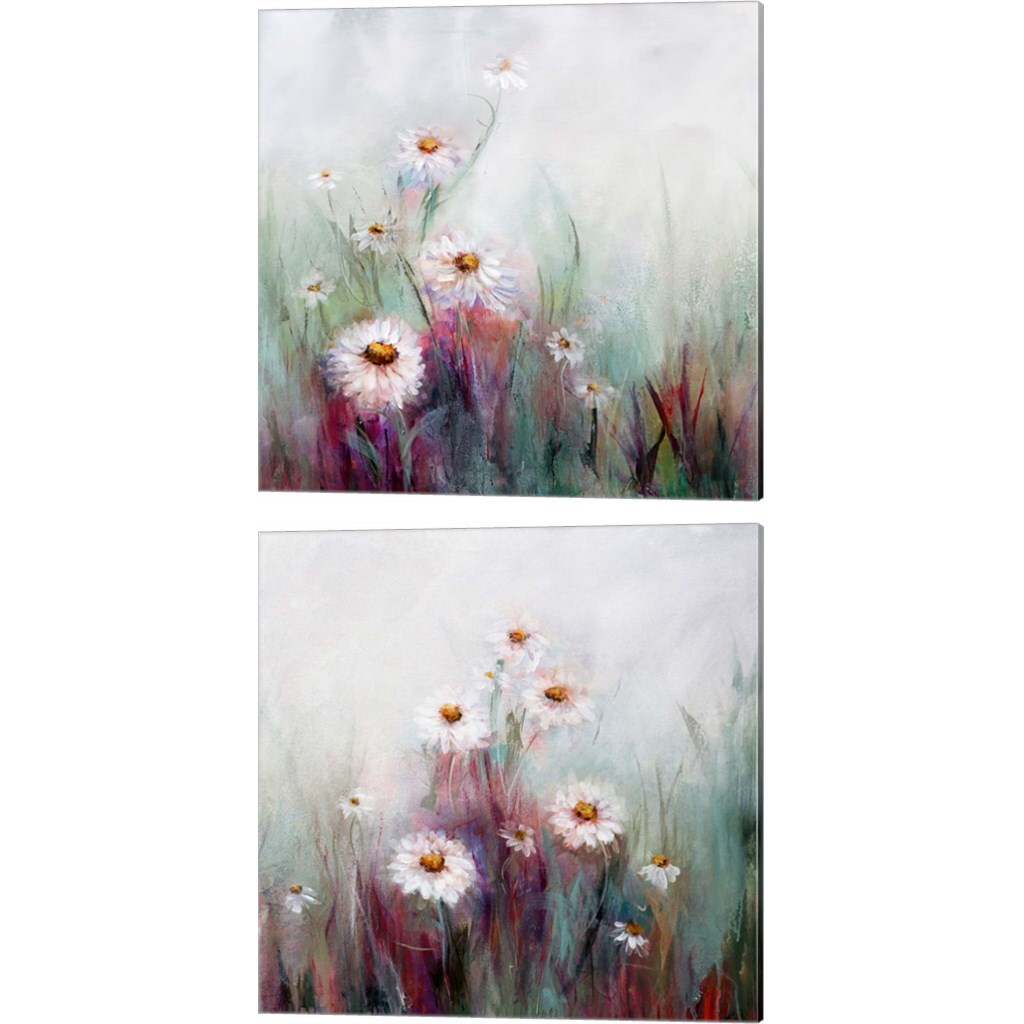 Wildflowers by Karen Hale 14" x 14" Canvas Wall Art (Set of 2)