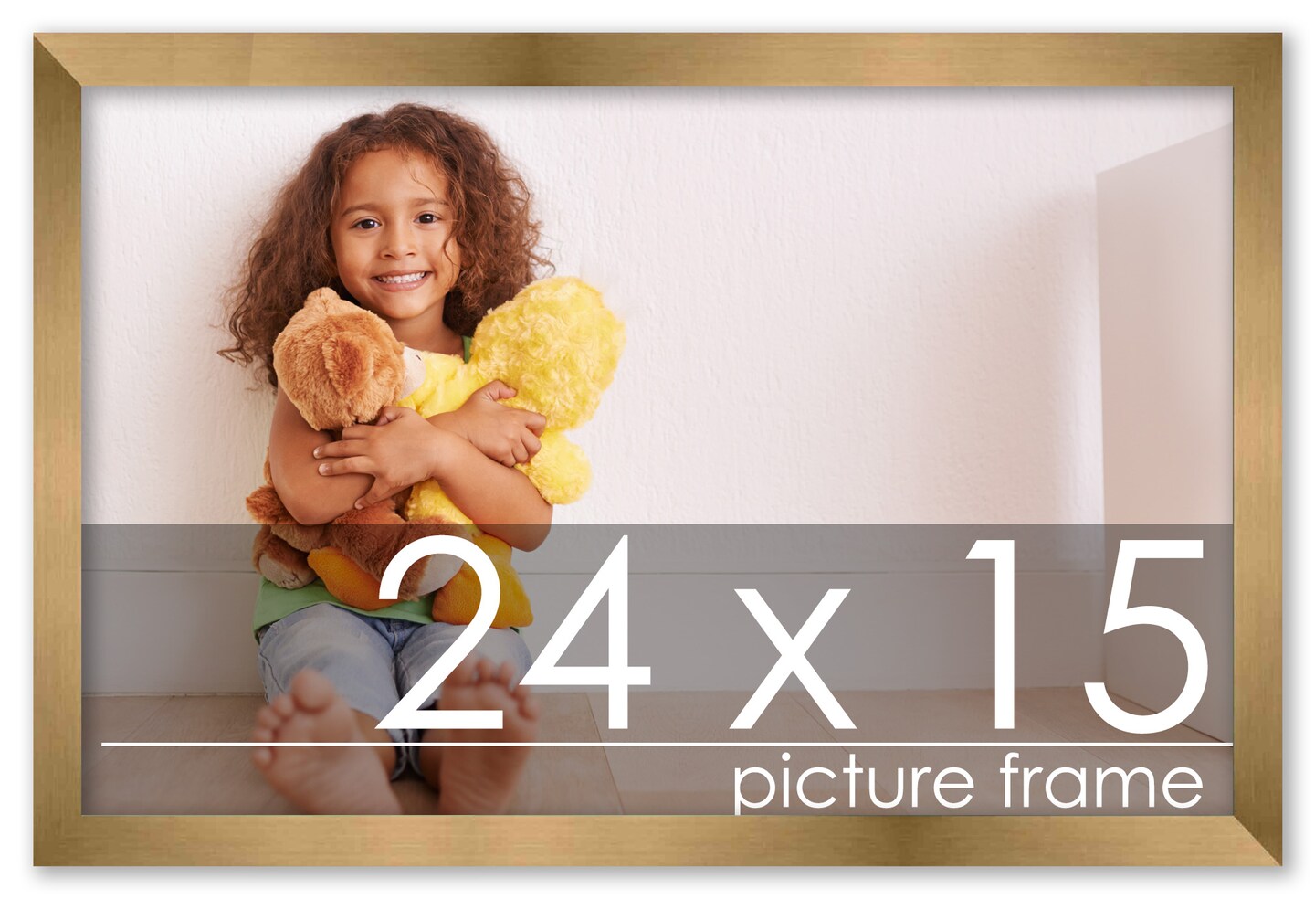 24x15 Solid Wood Picture Frame with UV-Resistant Acrylic &#x26; Acid-Free Backing, Available in 6 Finishes: Matte Black, Matte White, Metallic Bronze, Silver, Natural Wood Grain &#x26; Mahogany