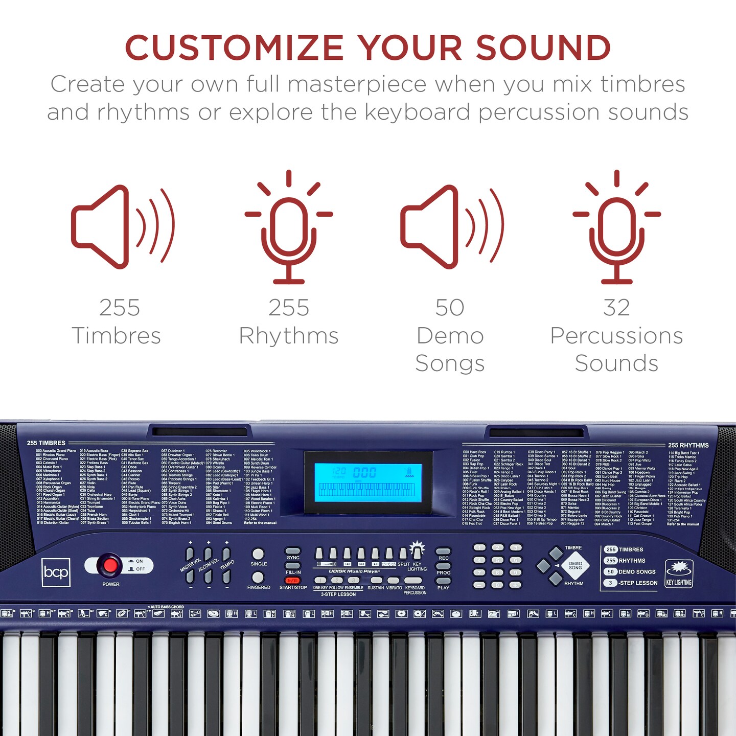Best Choice Products 61-Key Beginners Complete Electronic Keyboard Piano Set w/ LCD Screen, Lighted Keys