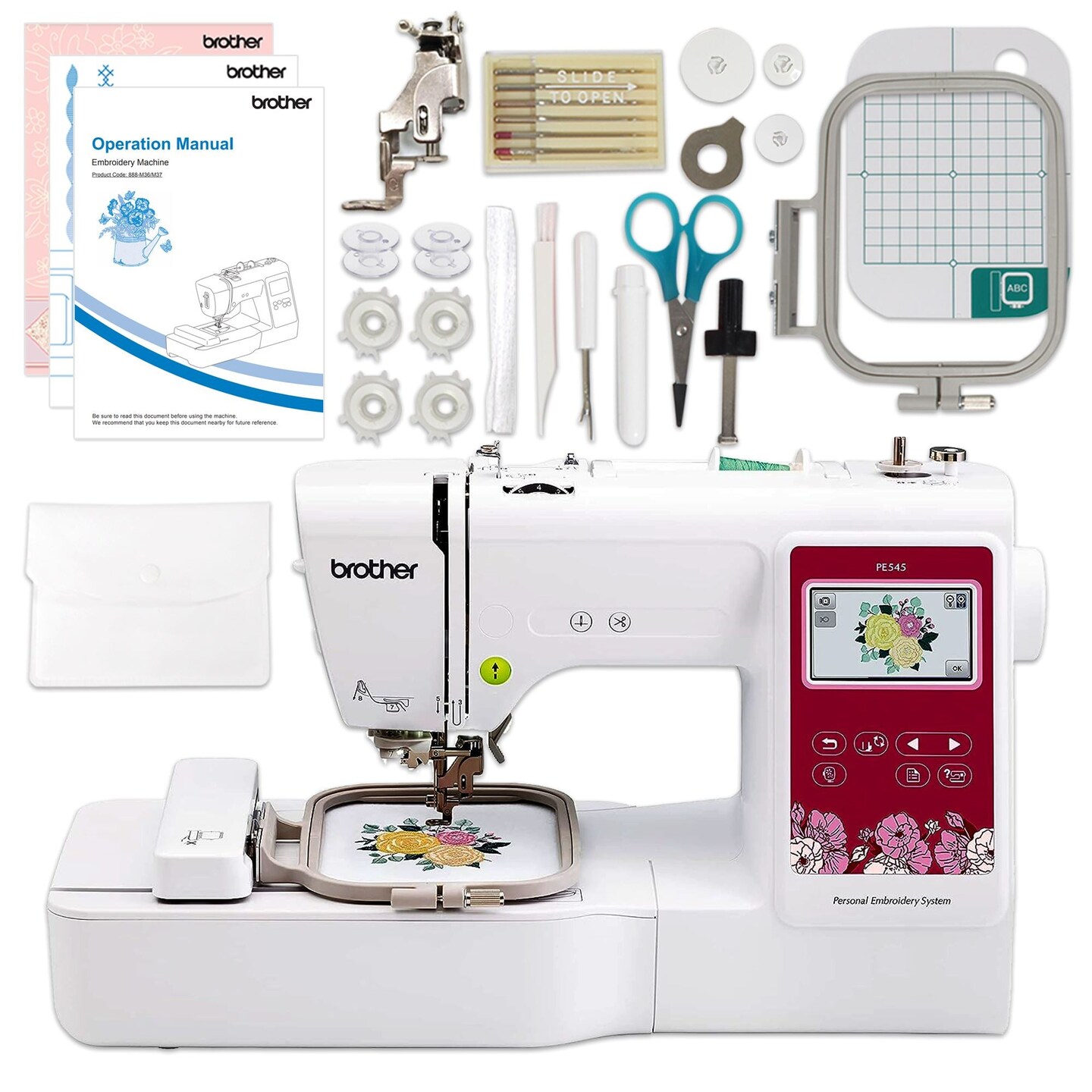 Brother PE545 Embroidery Machine with 4&#x22; x 4&#x22; Hoop &#x26; Accessories