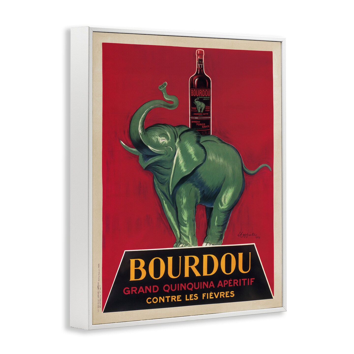 Stupell Industries Bourdou Vintage Elephant Advertisement Framed Giclee Art