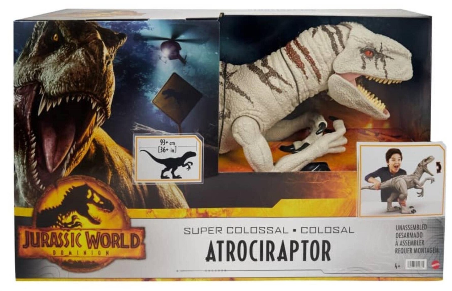 Mattel Jurassic World Super Colossal Atrociraptor Action Figure 3 ft Long Dinosaur Toy with Eating Feature Michaels