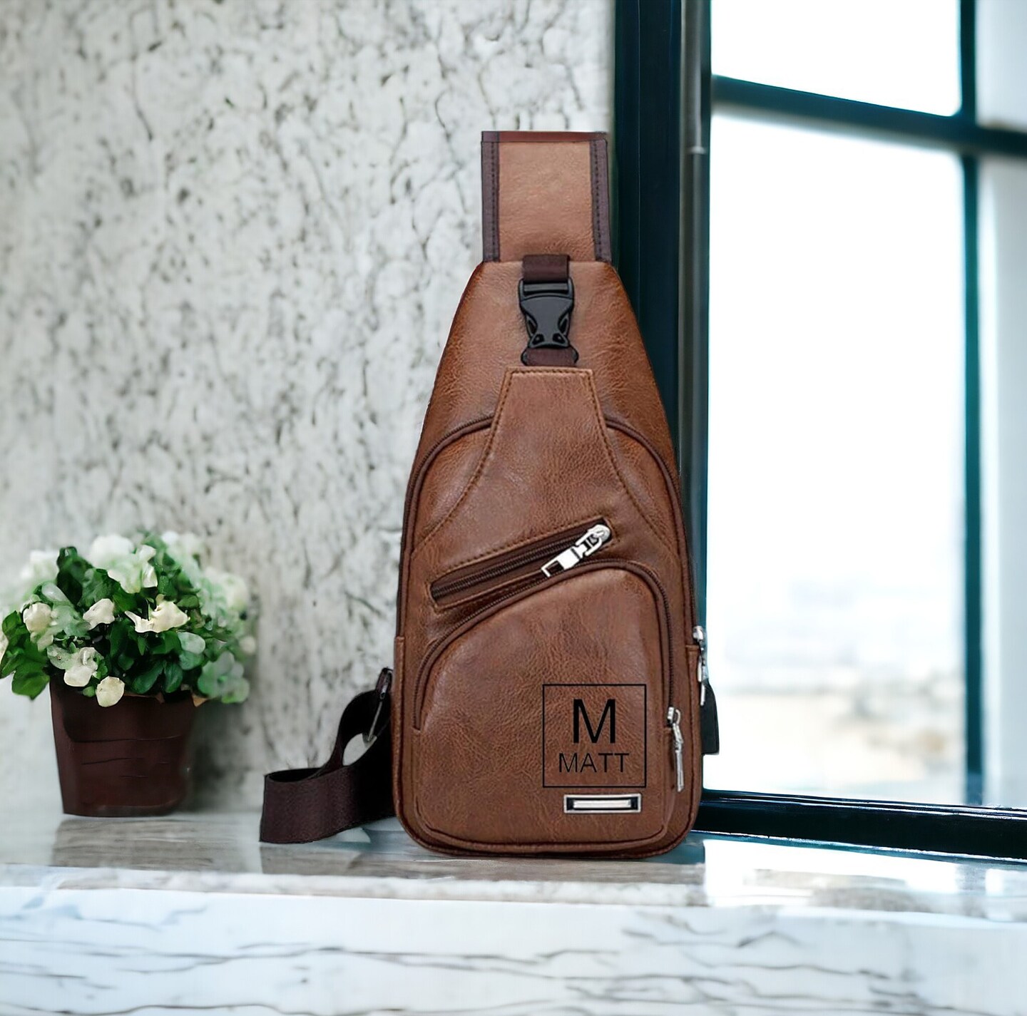 Mens sling bag backpack online