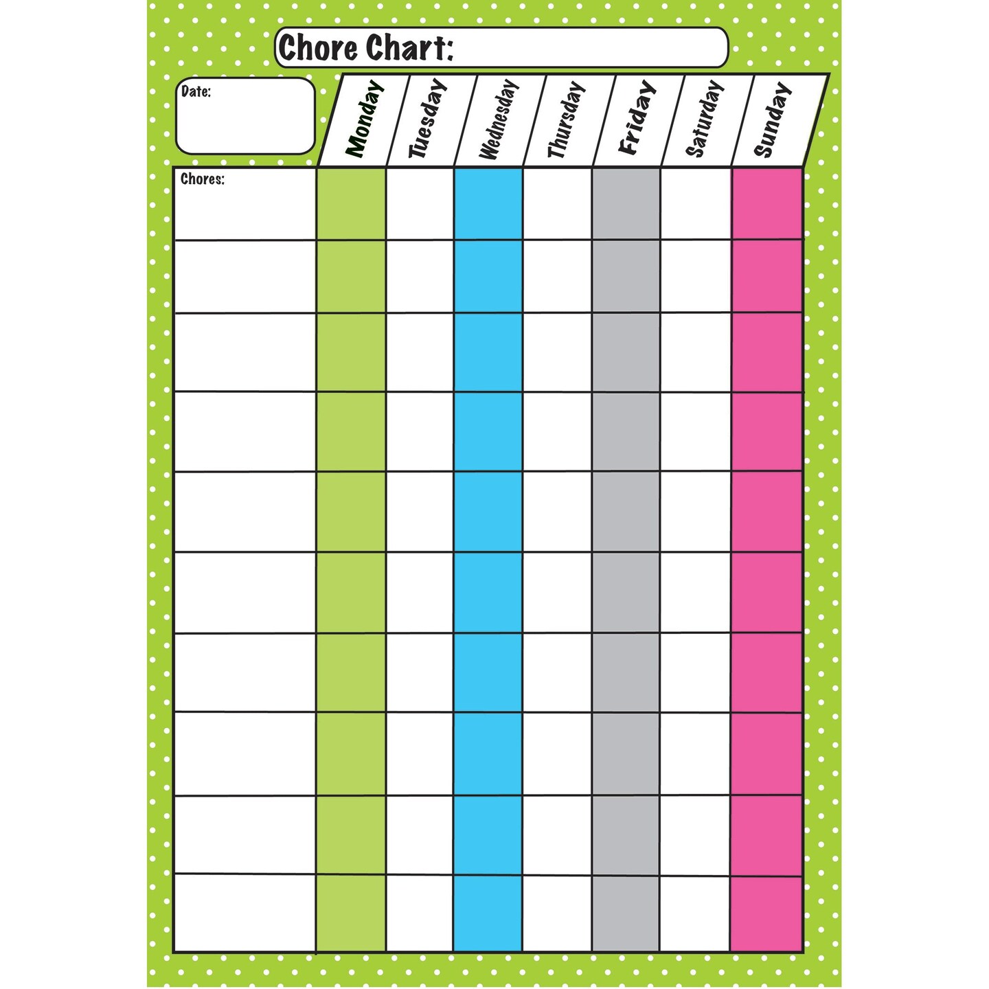 Magnetic Chore Chart, 8.5&#x22; x 11&#x22;