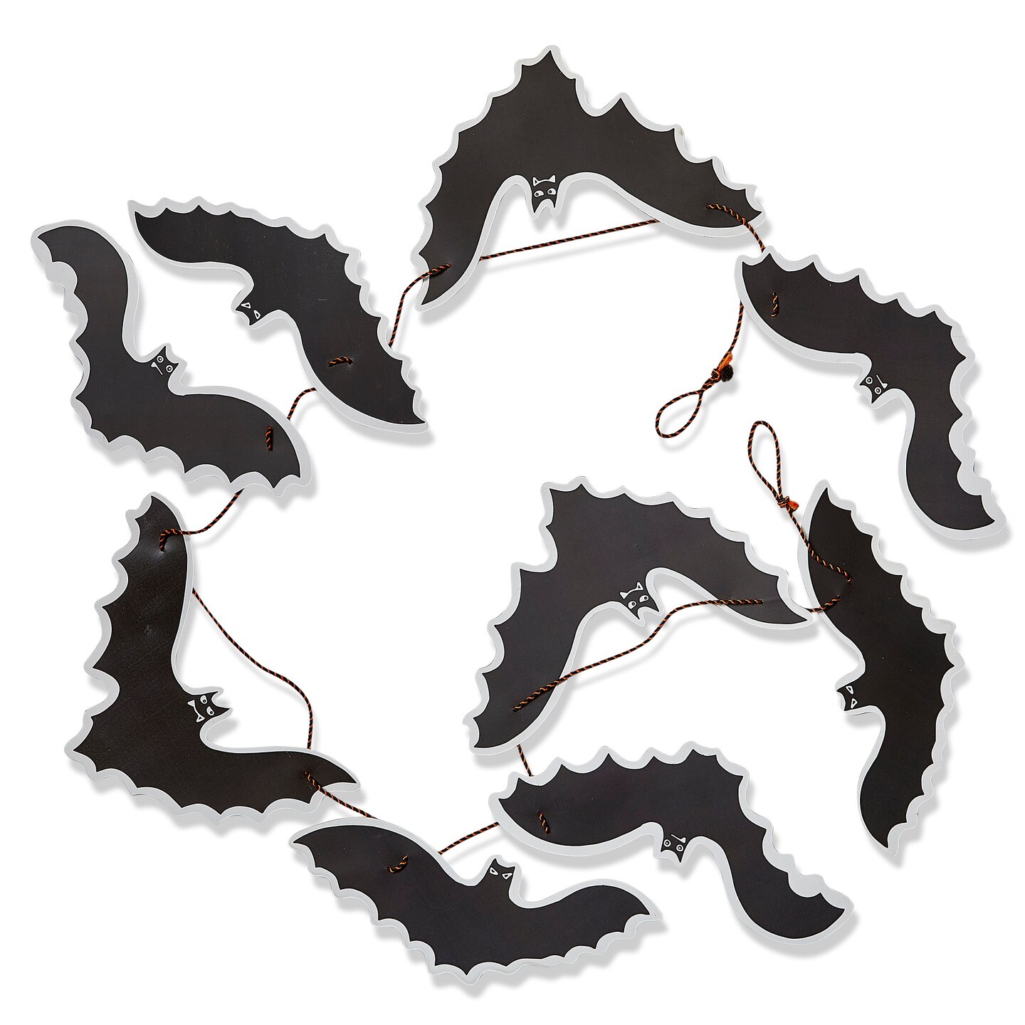 Going Batty Paper Garland for Halloween Decorative Wall Decor 78.7 in Black Indoor Use Only