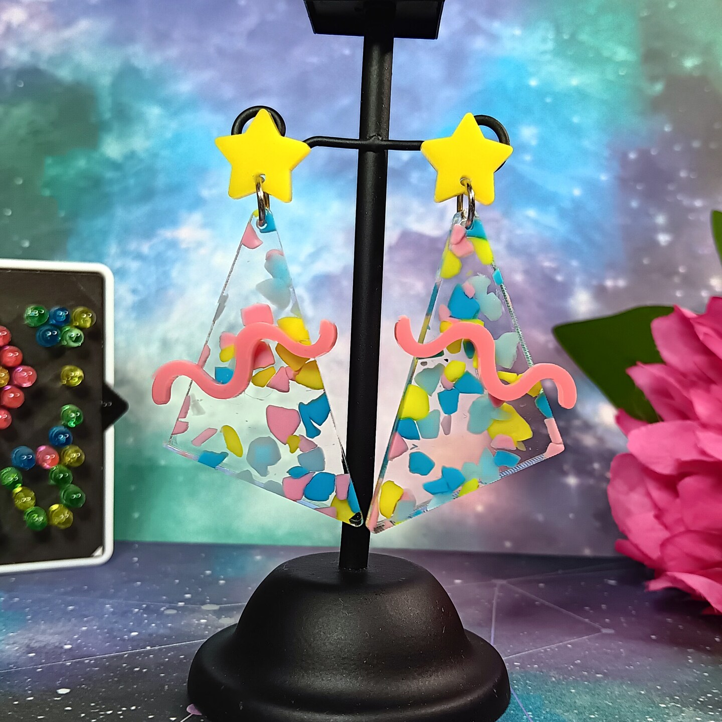USA VINTAGE ARTISTIC DESIGN SWING EARRING/アメリカ古着