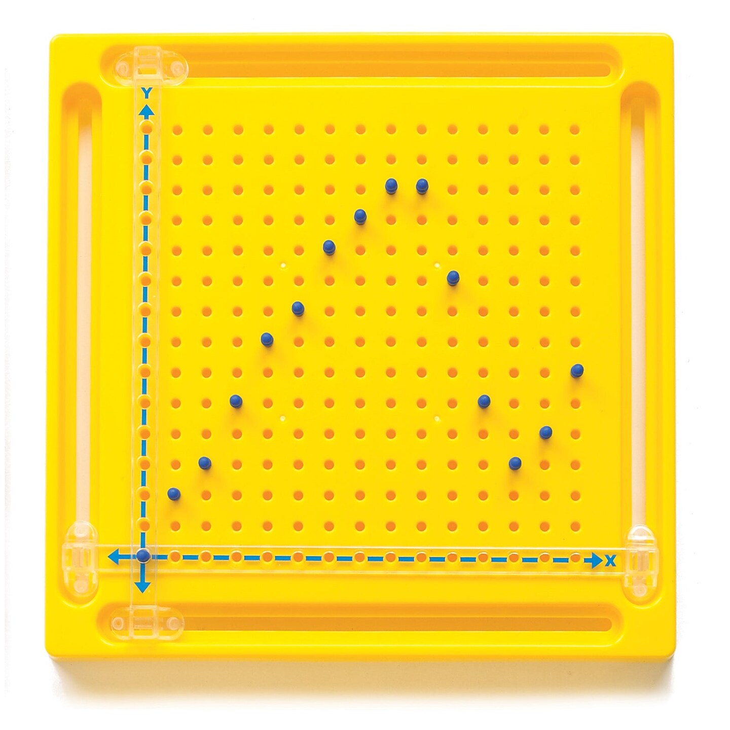 X-Y Coordinate Pegboard - 50 Pegs with Rubber Bands