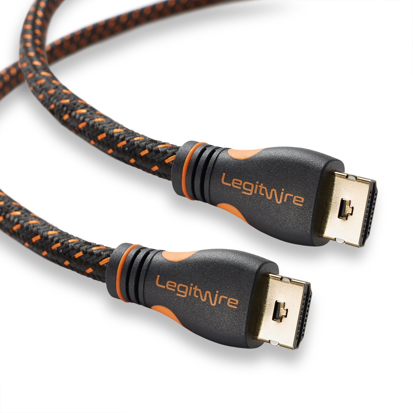 LegitWire 10 ft 4K High Speed HDMI Cables - 18Gbps HDMI 2.0 (4K @ 60hz HDR UHD 4:4:4 Chroma) - Ethernet - Locking Head - Deep Color Ultra HD with ARC, 3D, HDCP 2.2, 28AWG, Gold Plated