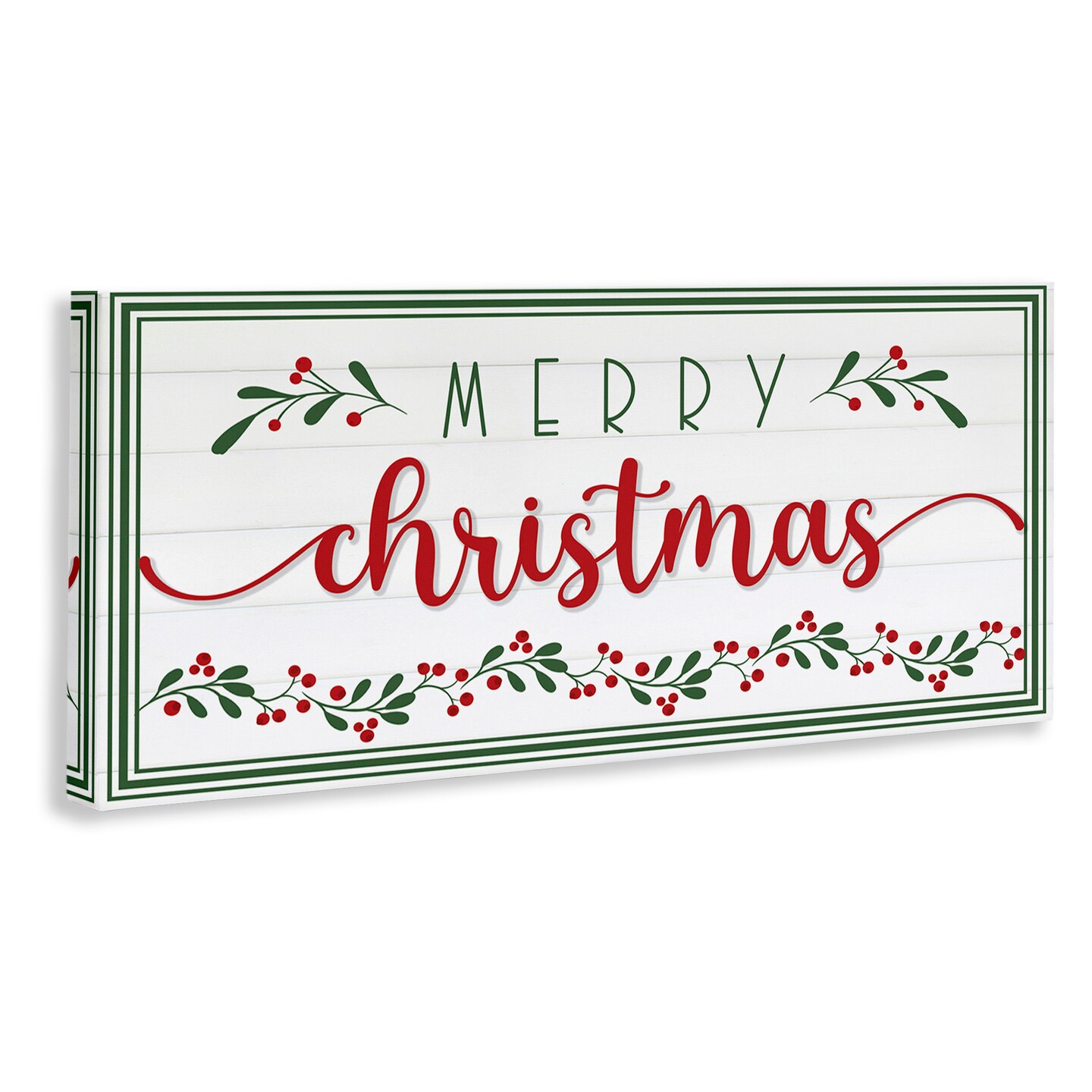 Stupell Industries Festive Christmas Phrase Canvas Wall Art