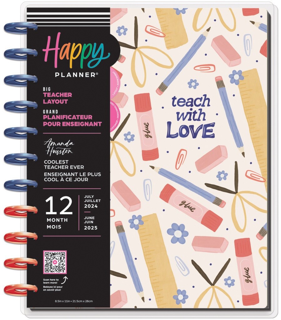 Happy Planner Big 12- Month Teacher Planner-Coolest Teacher Ever; July '24- June '25