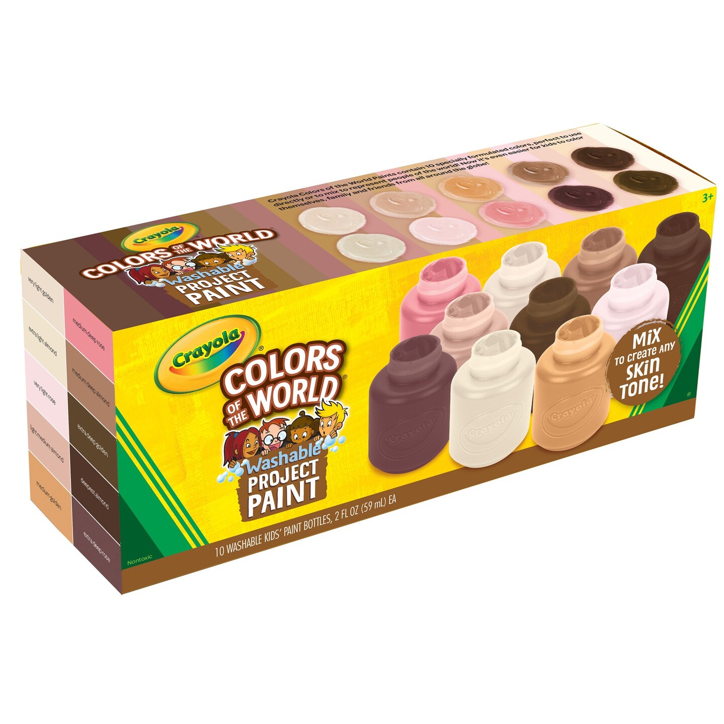 Colors of the World Project Paint, 2oz Jars, 10 Count