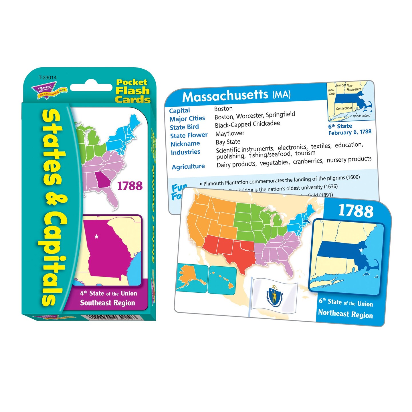 States &#x26; Capitals Pocket Flash Cards