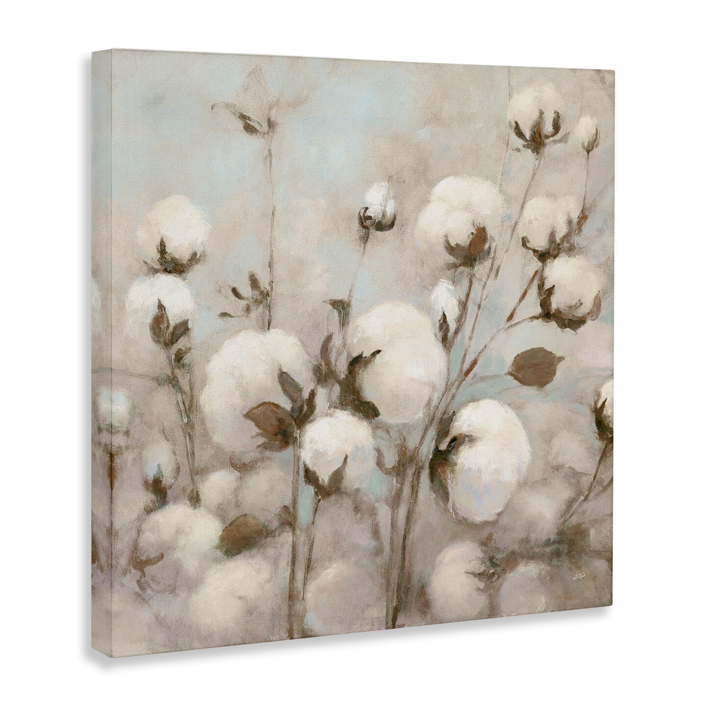 Stupell Industries Neutral Cotton Flower Painting Canvas Wall Art