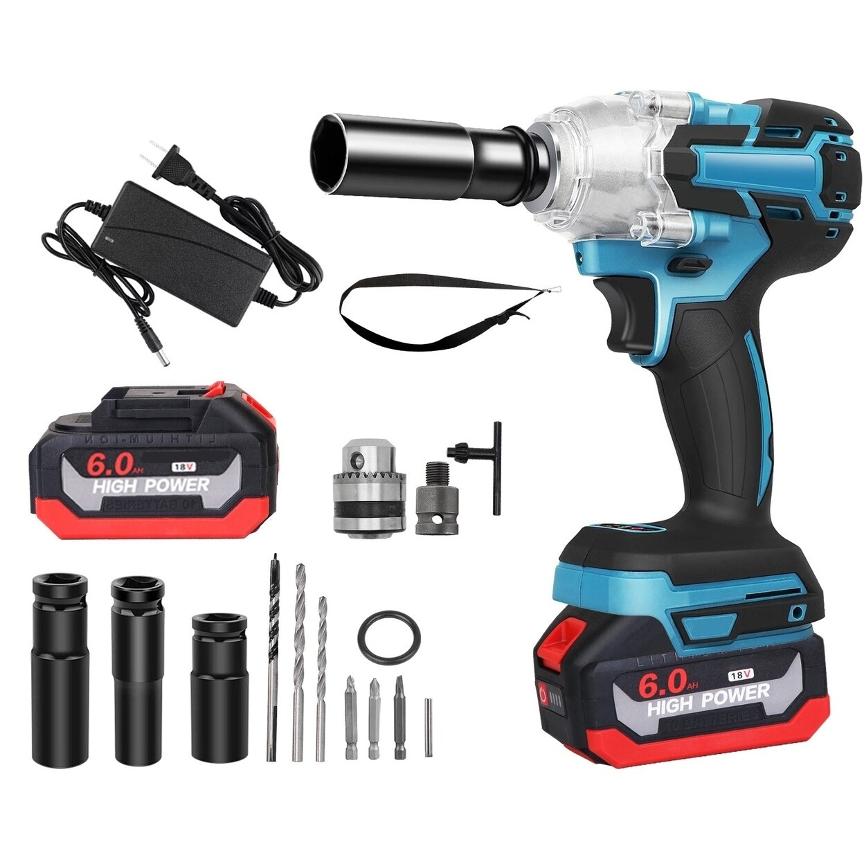 3-In-1 Cordless Electric Impact Wrench Drill Screwdriver With Brushless Motor