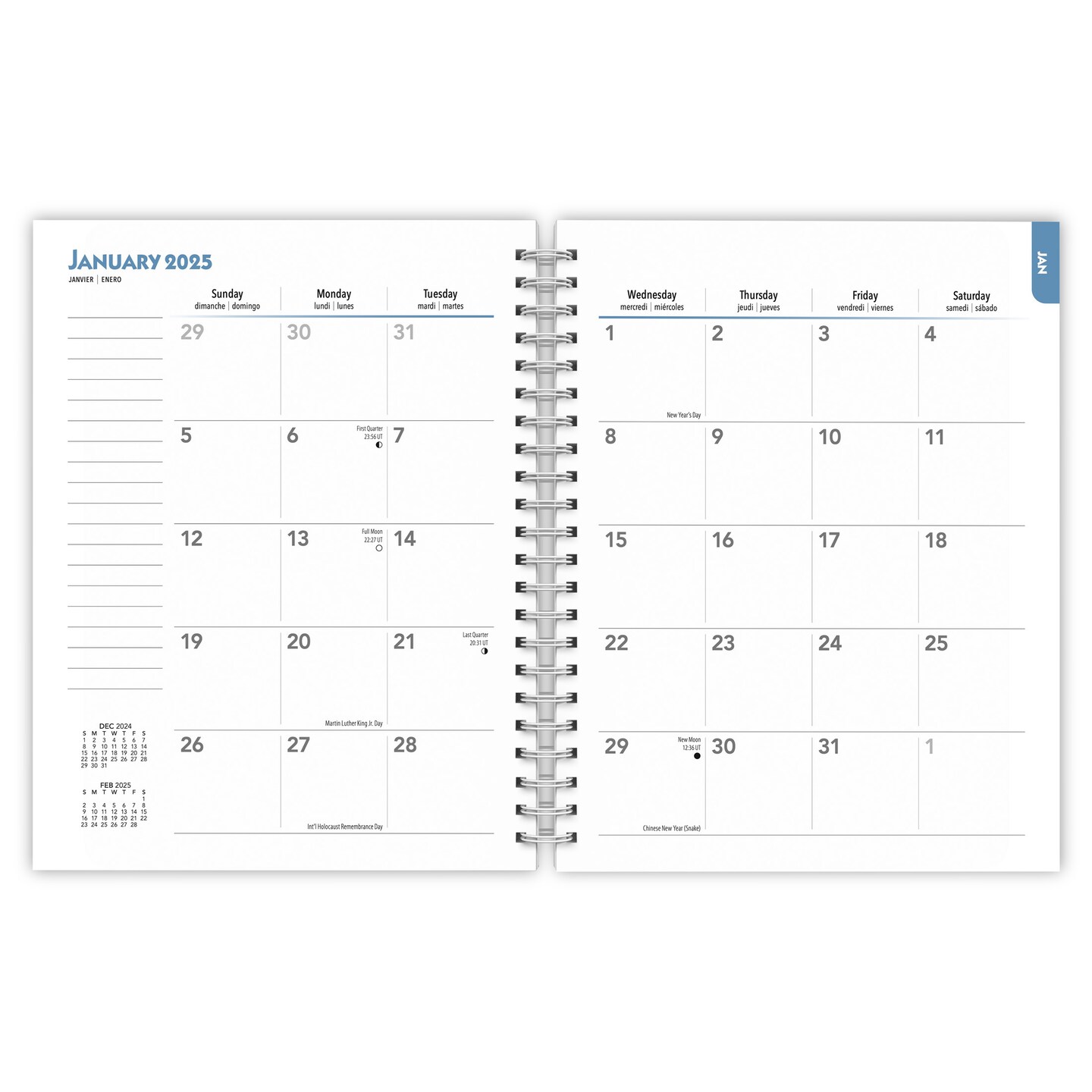 Beaches | 2025 6 x 7.75 Inch Spiral-Bound Wire-O Weekly Engagement Planner Calendar | New Full-Color Image Every Week | BrownTrout | Travel Nature Tropical