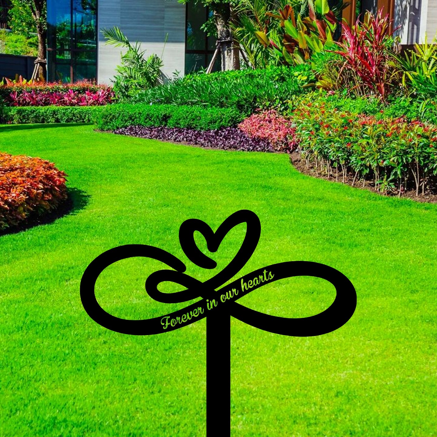 Custom Grave Decorations For Cemetery Stake Forever, Graves Cemetery Memorial Stake, Cemetery Metal Stake, Personalized Grave Outdoor Stake product 7