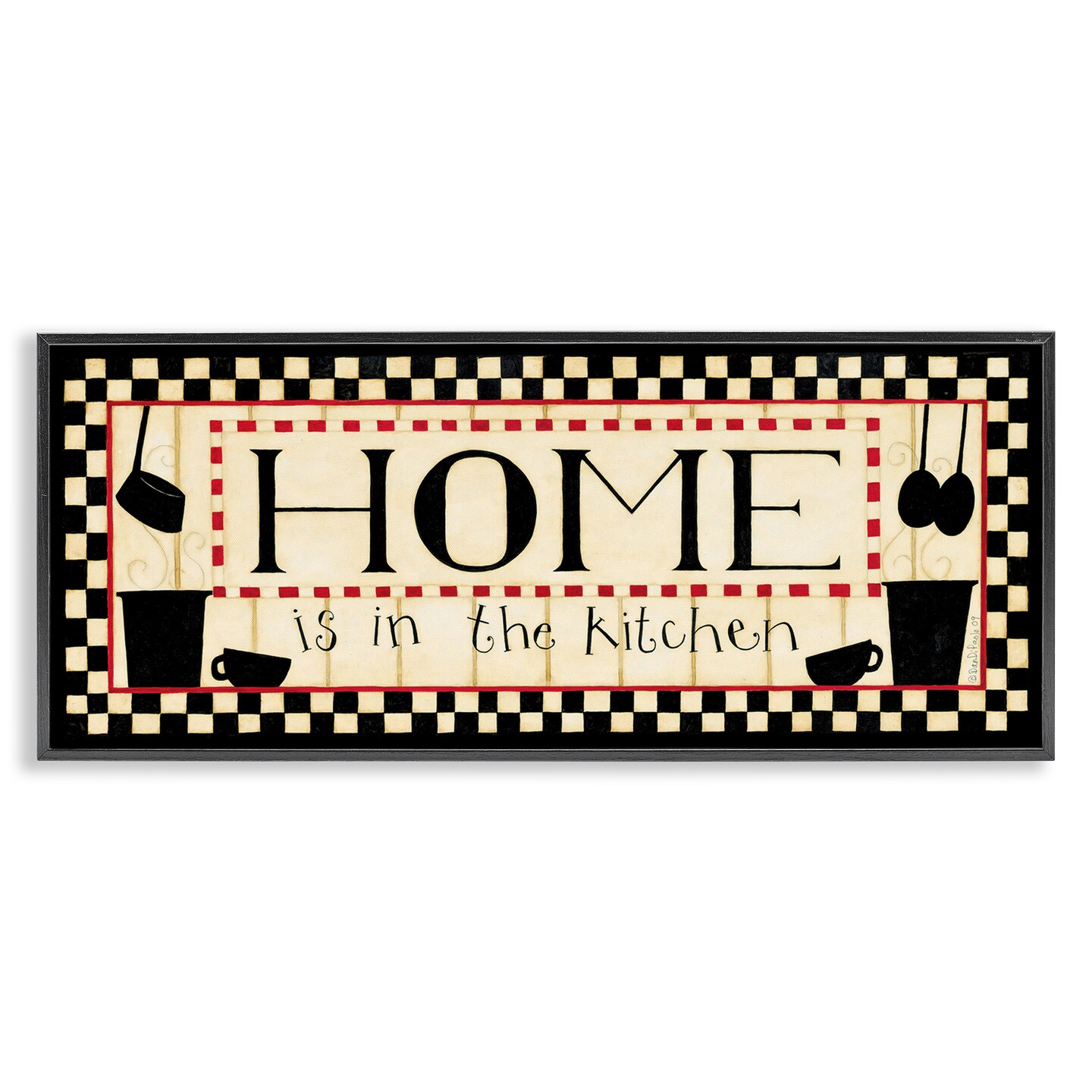 Stupell Industries Vintage Family Kitchen Phrase Framed Giclee Art