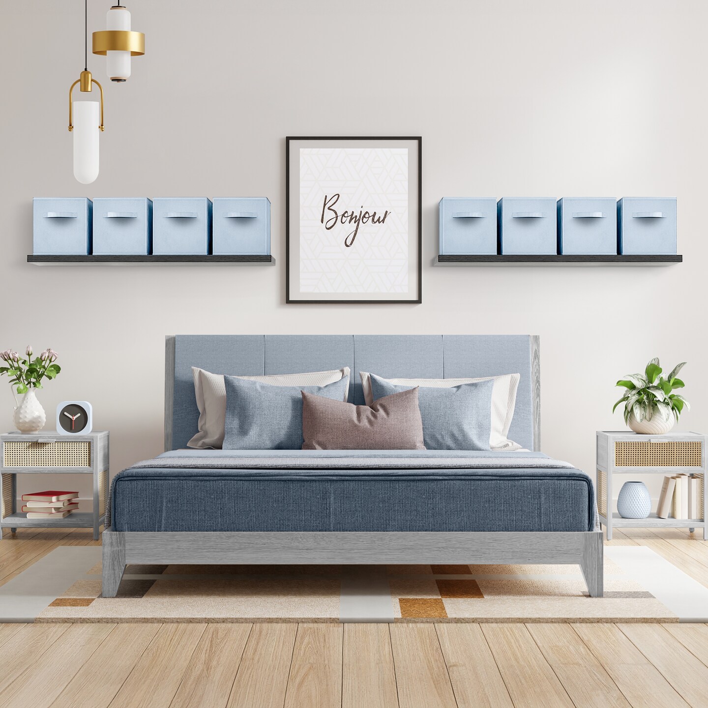 Sorbus 1-Pc 11 Inch Pastel Foldable Storage Cubes with Handles- for Organizing Home, Nursery, Closet and More